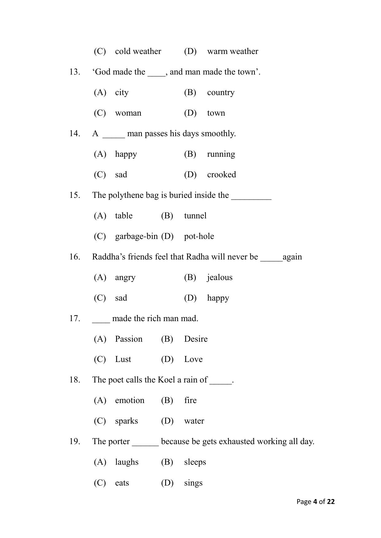 Bihar Board (BSEB) Class X: 113- ENGLISH 2025 Model Question Paper - Page 4