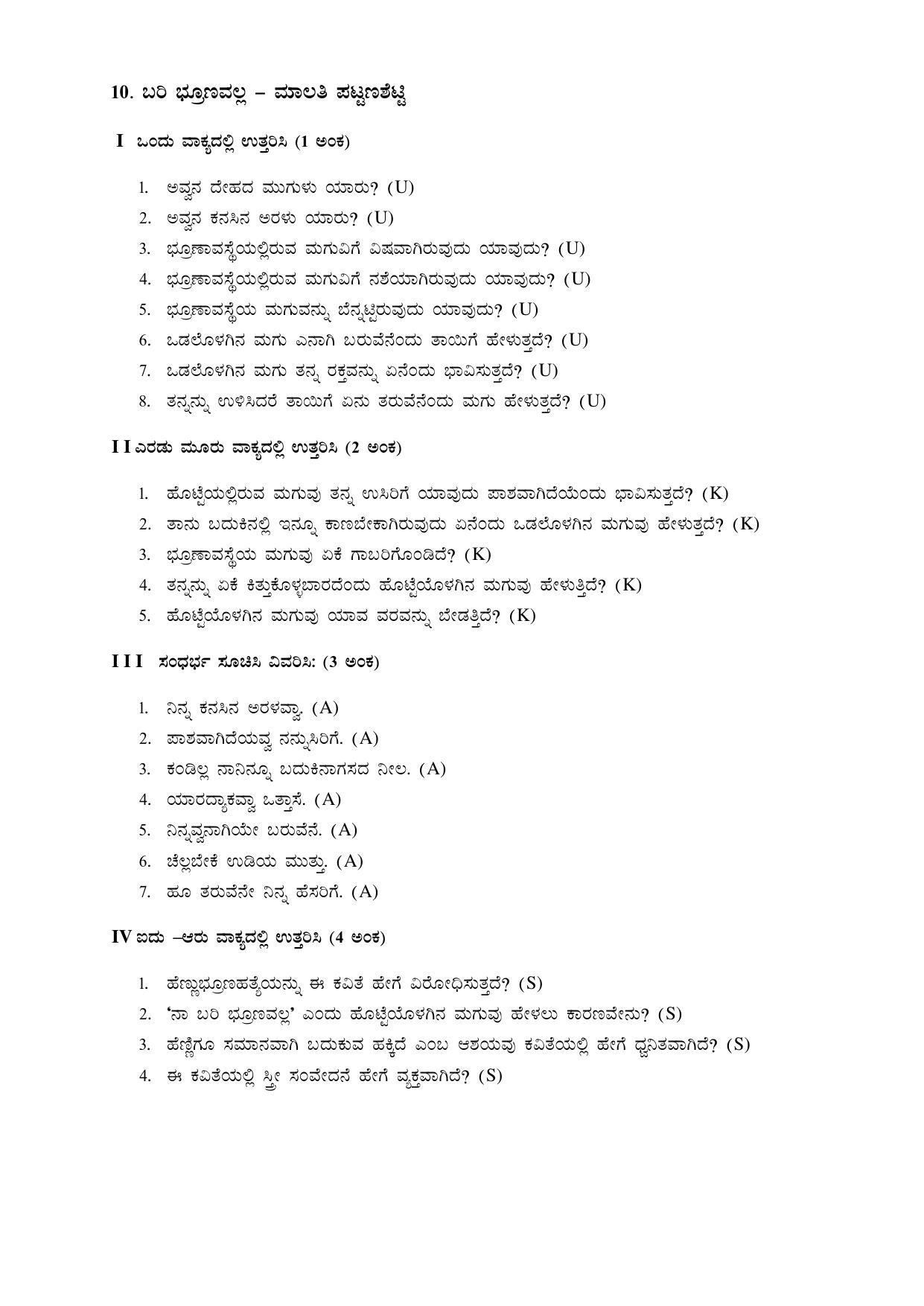 Karnataka 1st PUC Question Bank for Kannada - Page 14