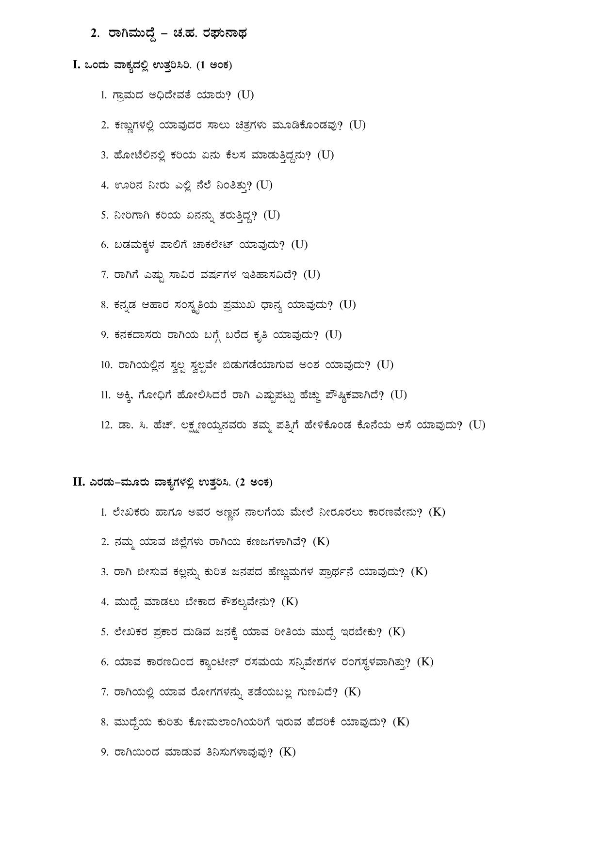 Karnataka 1st PUC Question Bank for Kannada - Page 21
