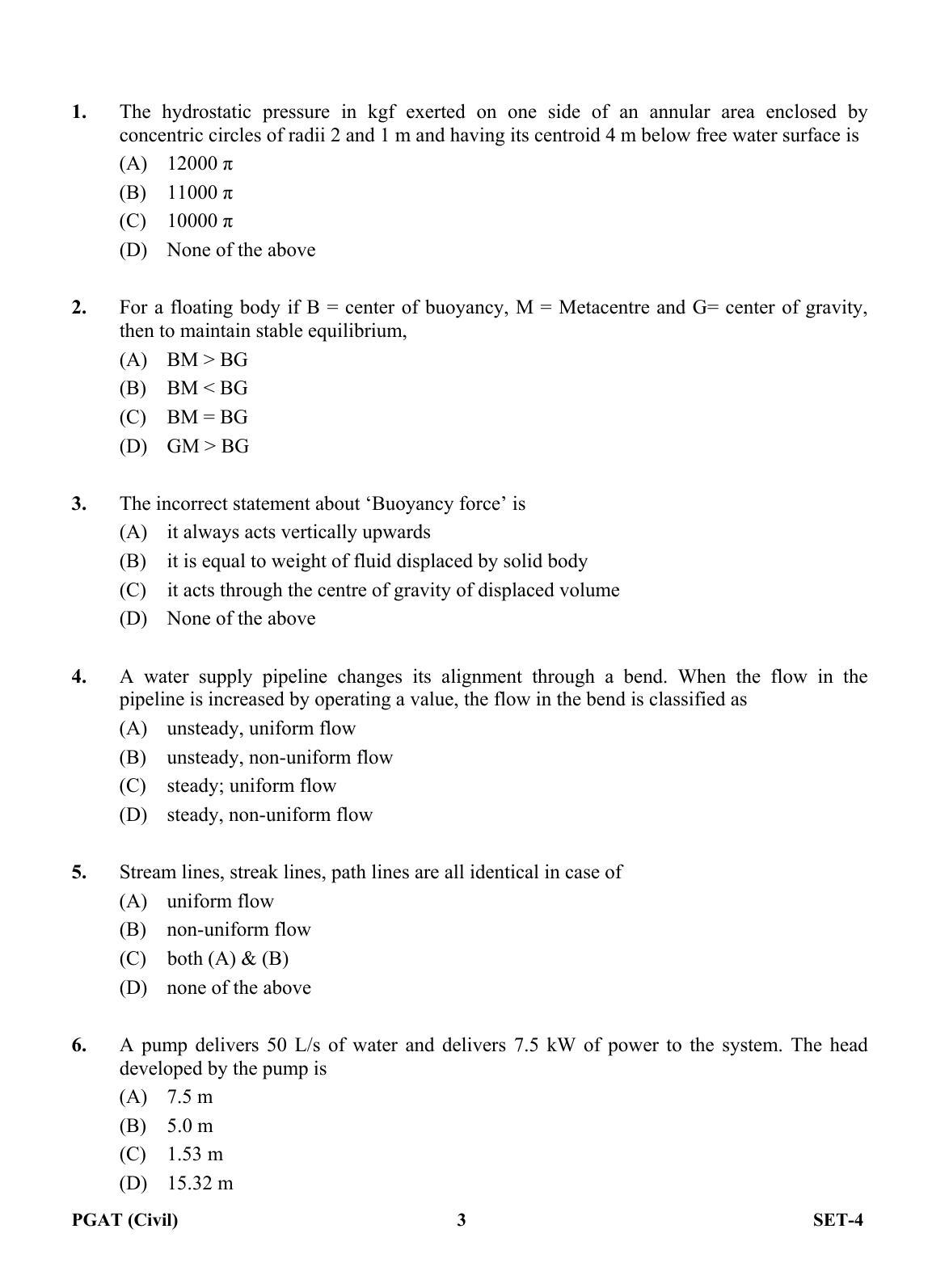 OJEE PGAT 2013 Civil Set 4 Question Paper - Page 2