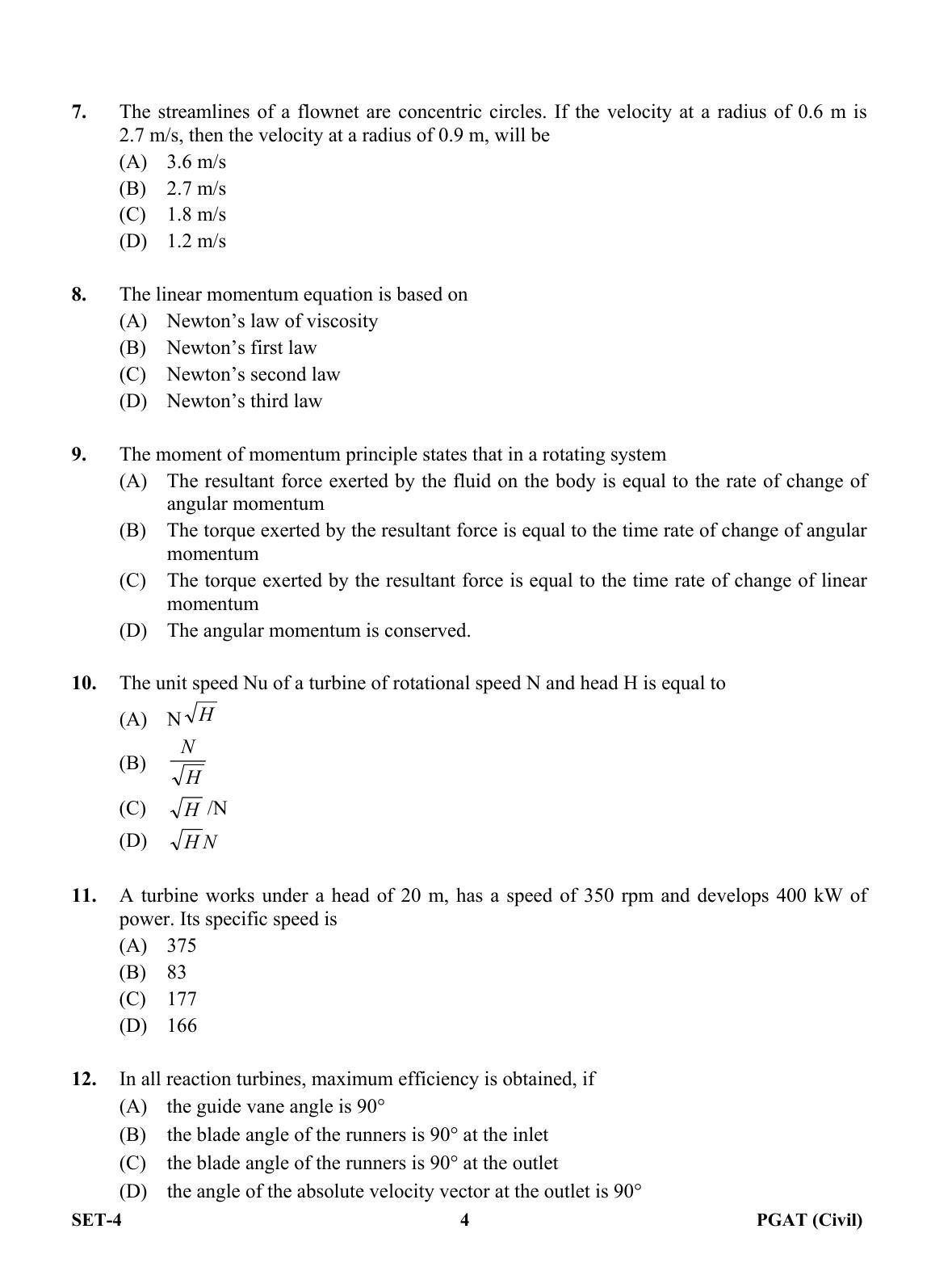 OJEE PGAT 2013 Civil Set 4 Question Paper - Page 3