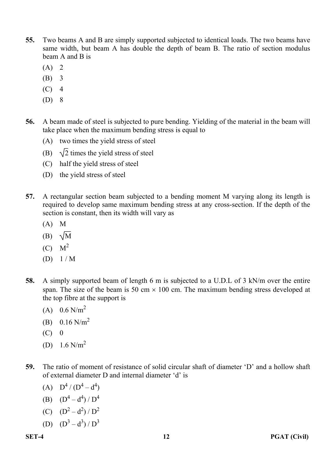 OJEE PGAT 2013 Civil Set 4 Question Paper - Page 11