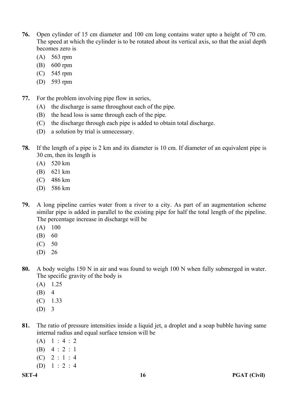 OJEE PGAT 2013 Civil Set 4 Question Paper - Page 15