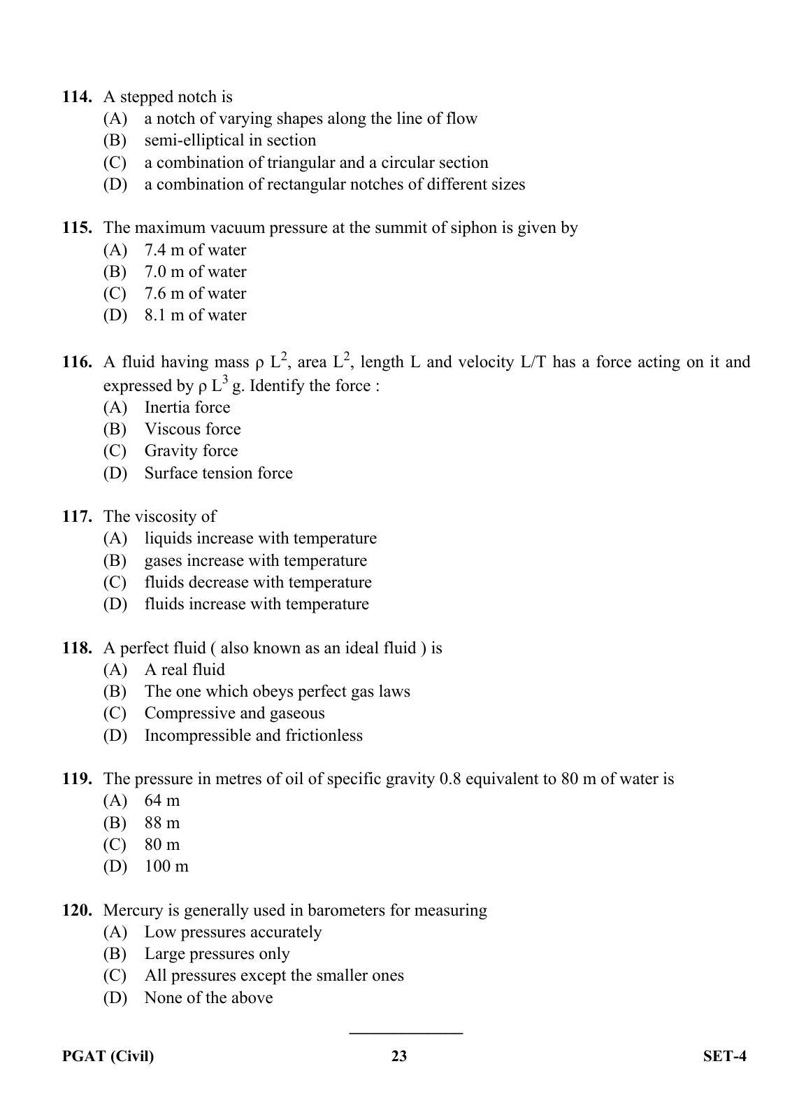 OJEE PGAT 2013 Civil Set 4 Question Paper - Page 22
