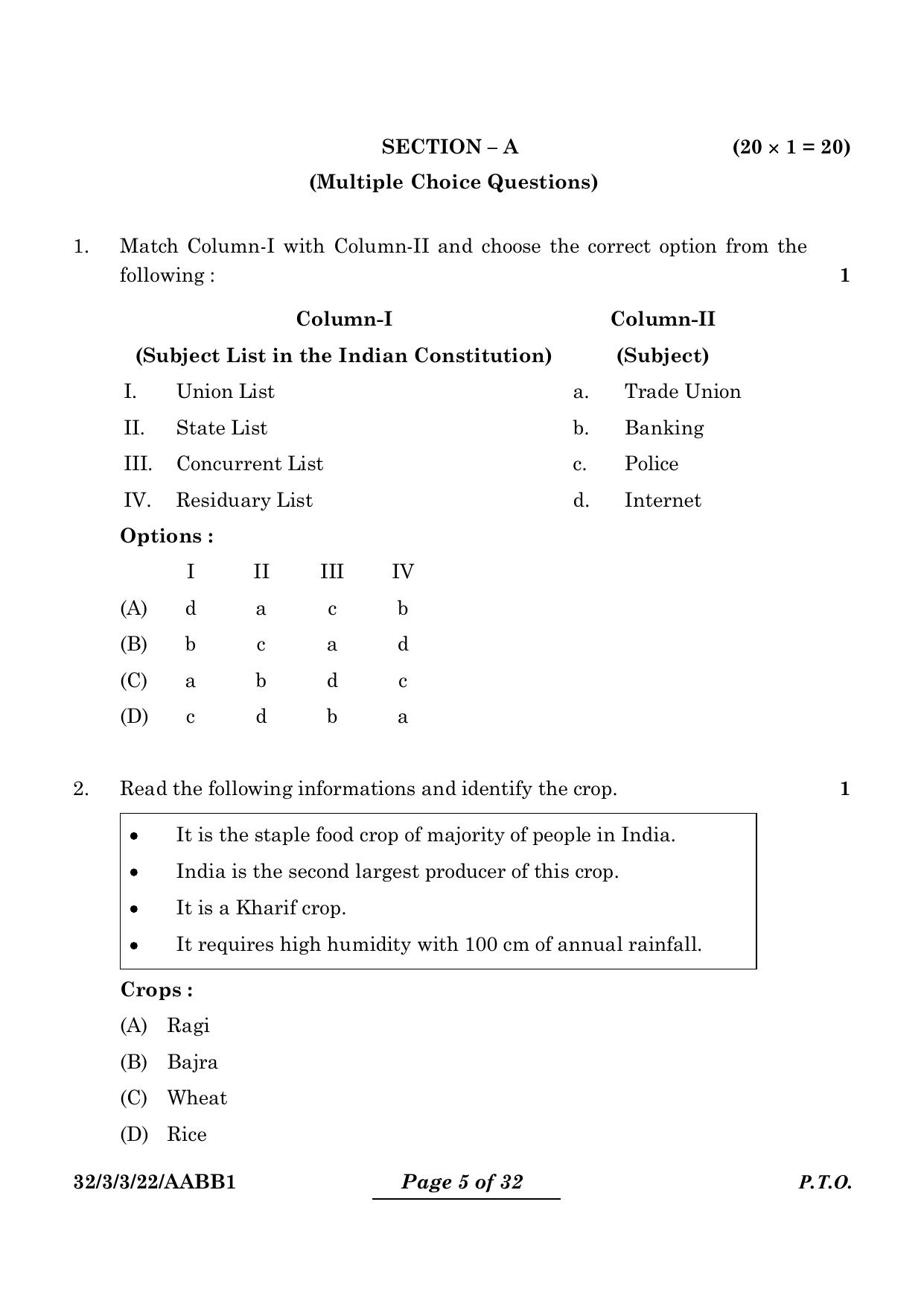 CBSE Class 10 32-3-3 Social Science 2024 Question Paper - Page 5