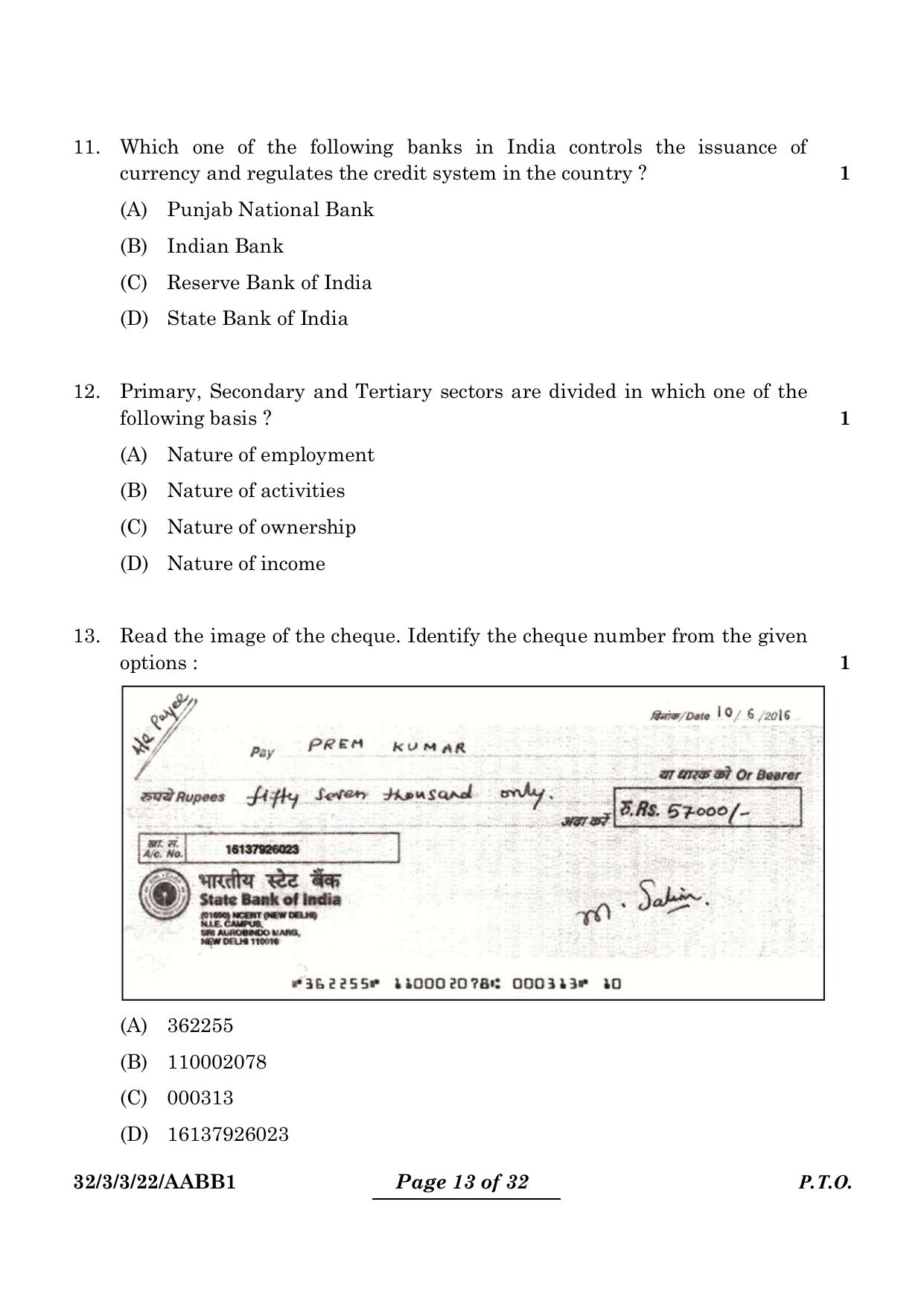 CBSE Class 10 32-3-3 Social Science 2024 Question Paper - Page 13