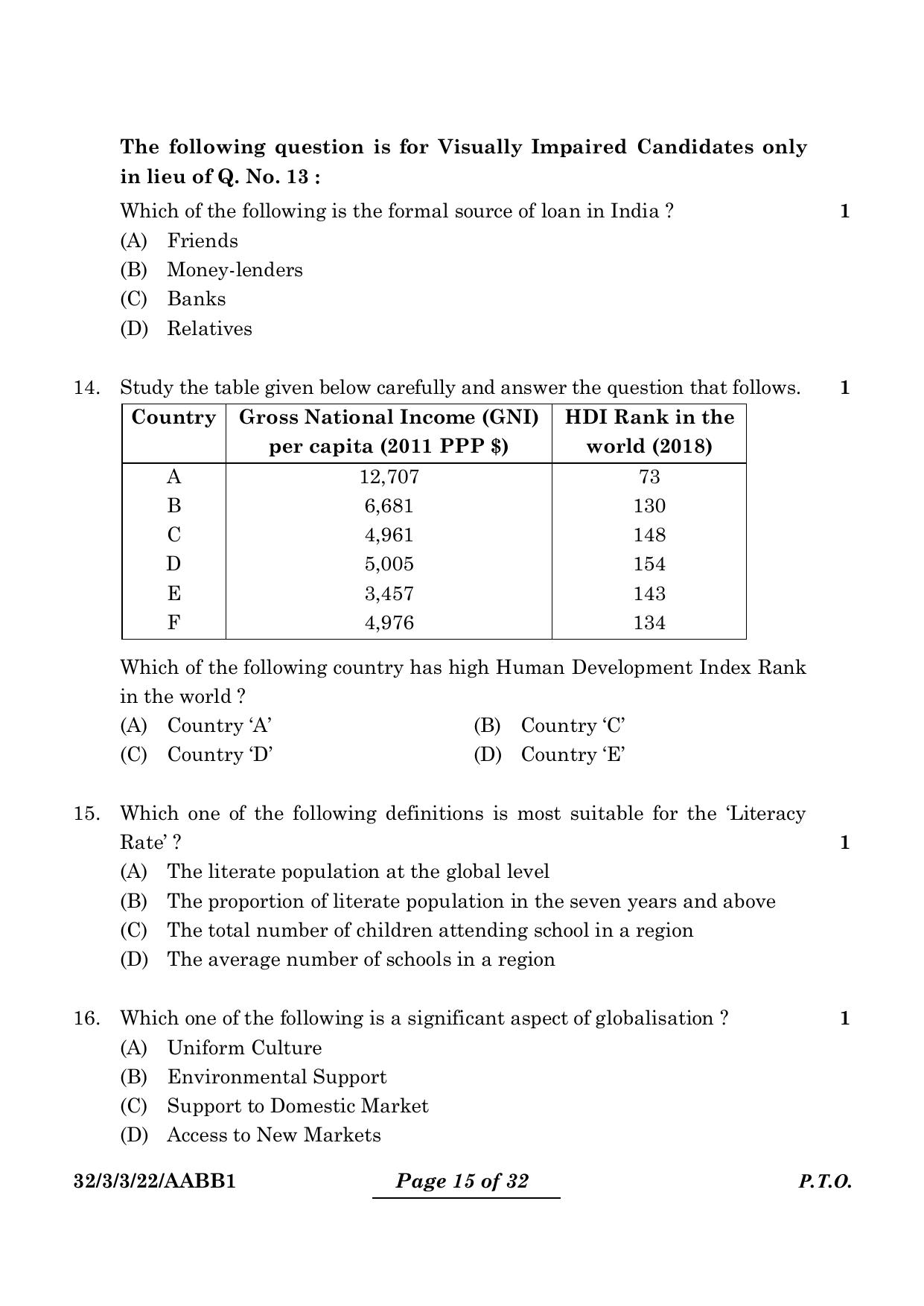 CBSE Class 10 32-3-3 Social Science 2024 Question Paper - Page 15