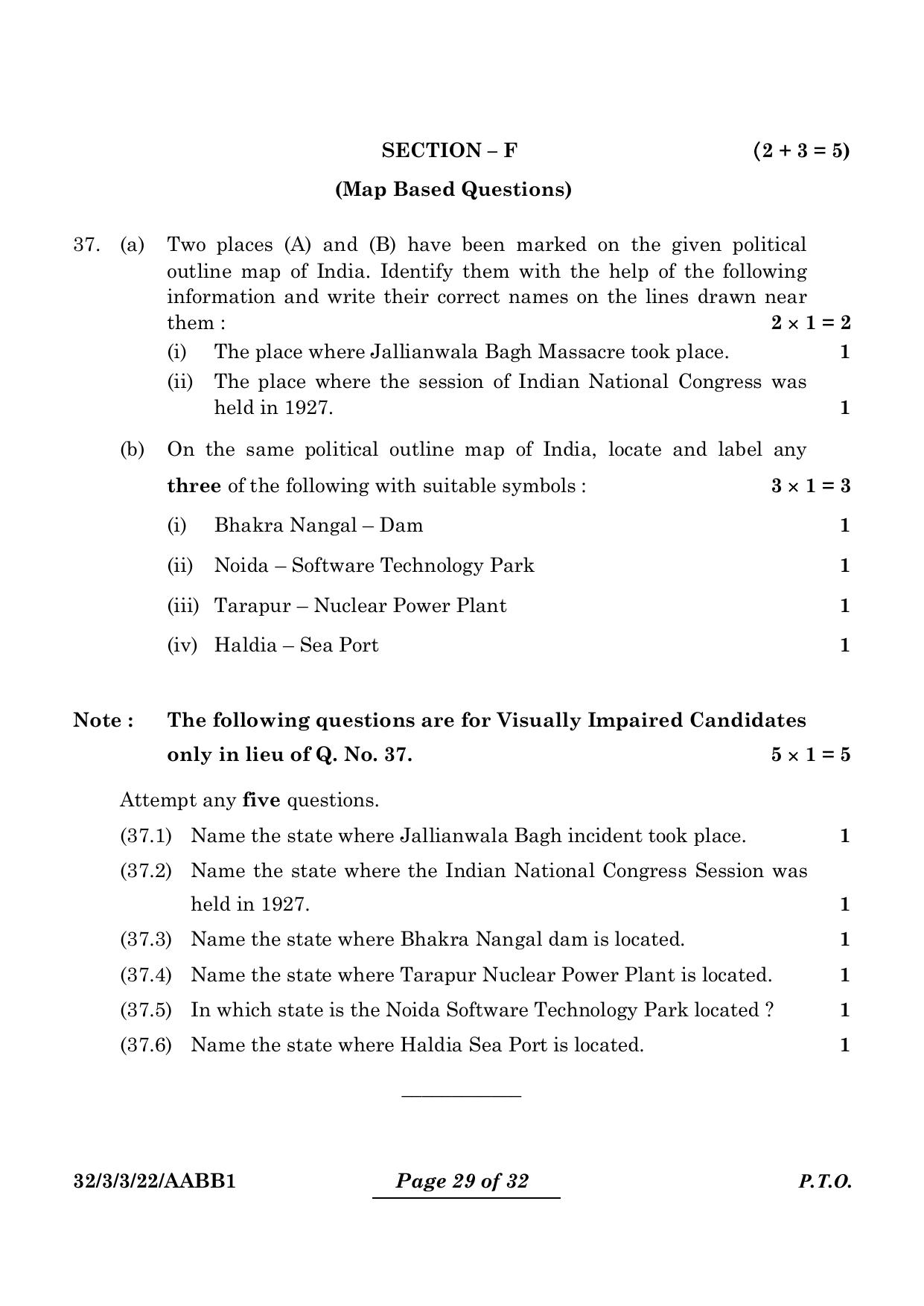 CBSE Class 10 32-3-3 Social Science 2024 Question Paper - Page 29