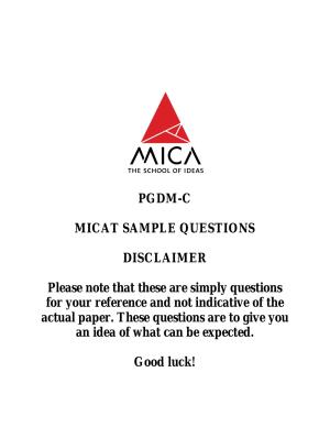 MICAT Sample Questions 2