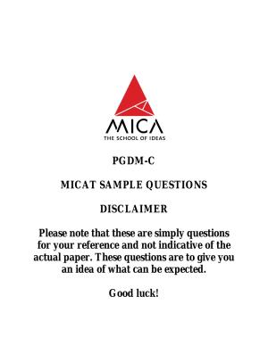 MICAT Sample Questions 2