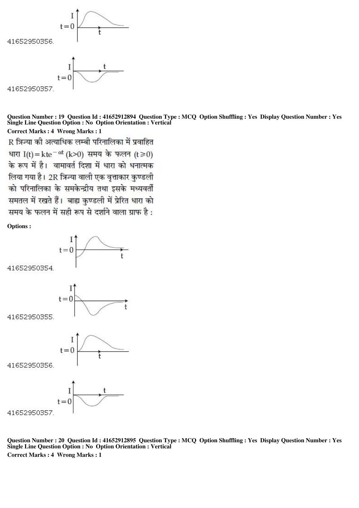 JEE Main 2019 Paper I Question Paper (9th April 2019 Shift 2) - Page 20