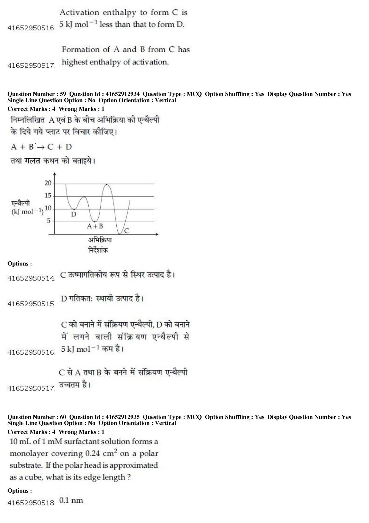 JEE Main 2019 Paper I Question Paper (9th April 2019 Shift 2) - Page 57