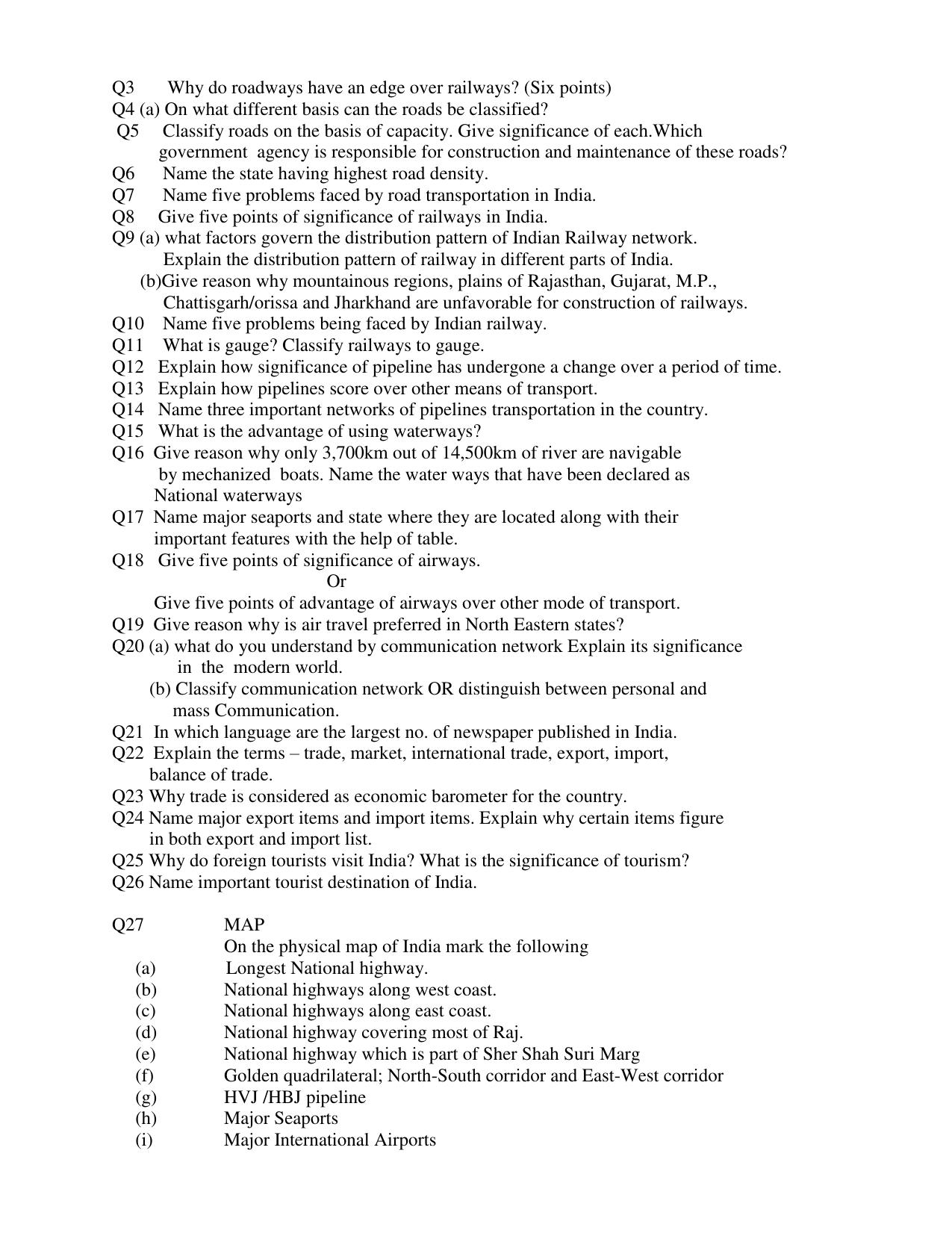 CBSE Worksheets for Class 10 Social Science Geography Assignment 15 - Page 2