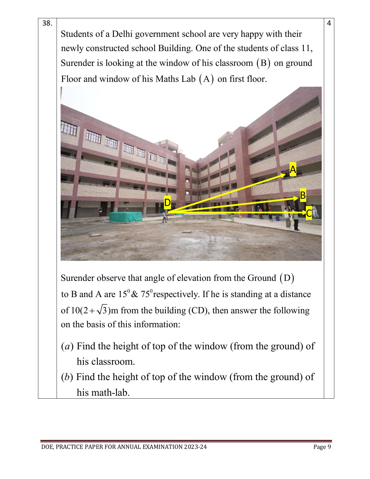 Edudel Class 11 Math (English) Practice Papers-2 (2023-24) - Page 9