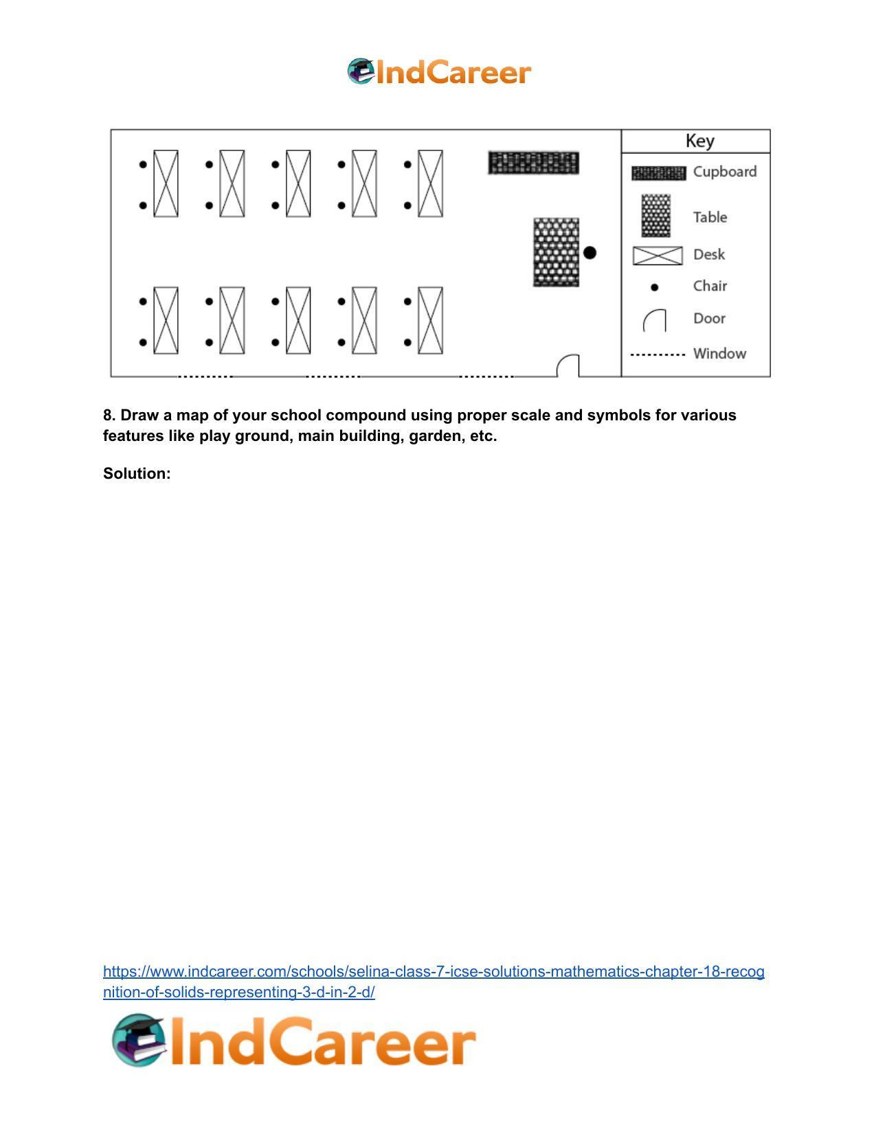 Selina Class 7 ICSE Solutions Mathematics : Chapter 18- Recognition of Solids (Representing 3-D in 2-D) - Page 6