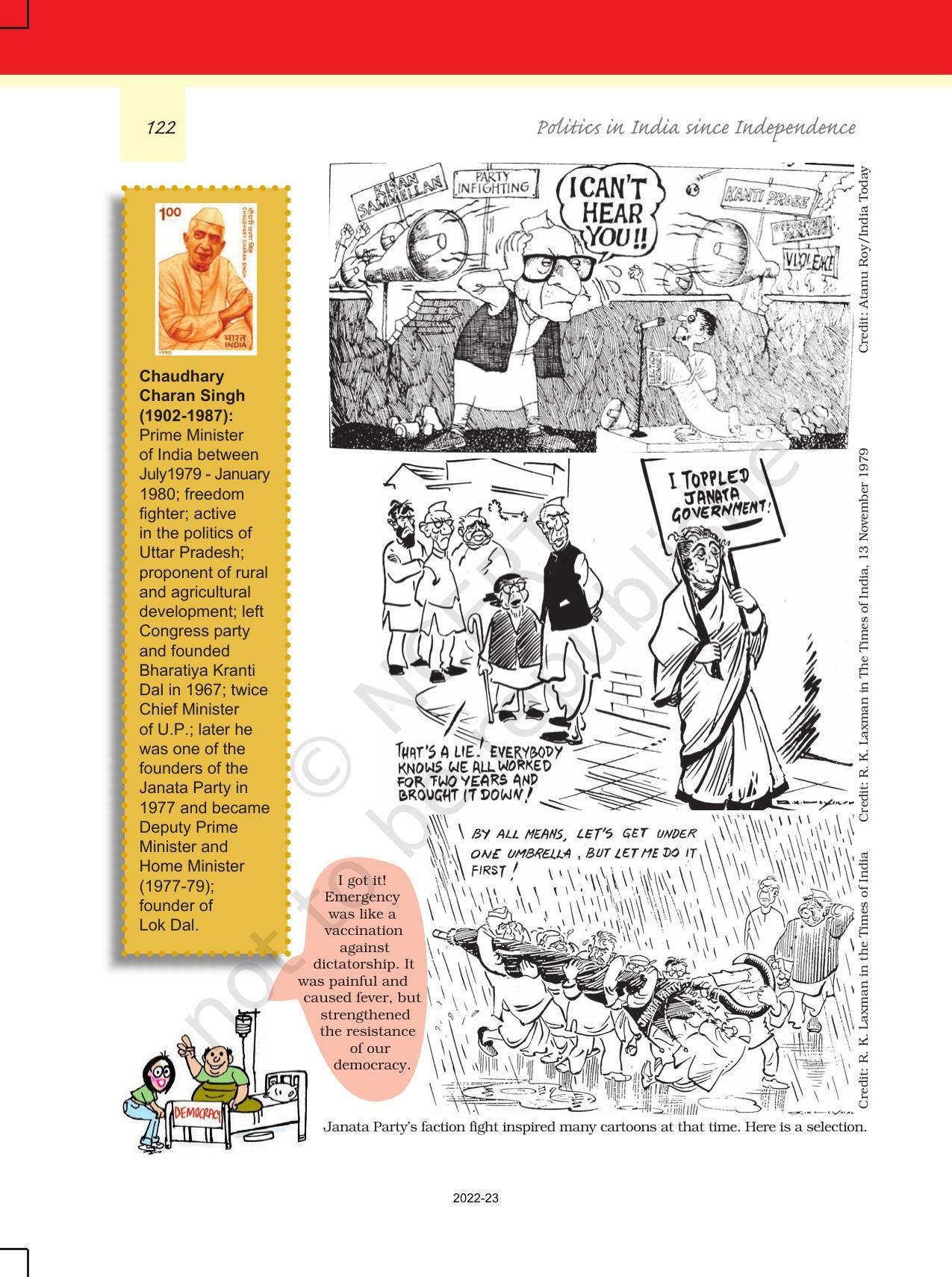 NCERT Book for Class 12 Political Science (Politics In India Since Independence) Chapter 6 The Crisis of Democratic Order - Page 21
