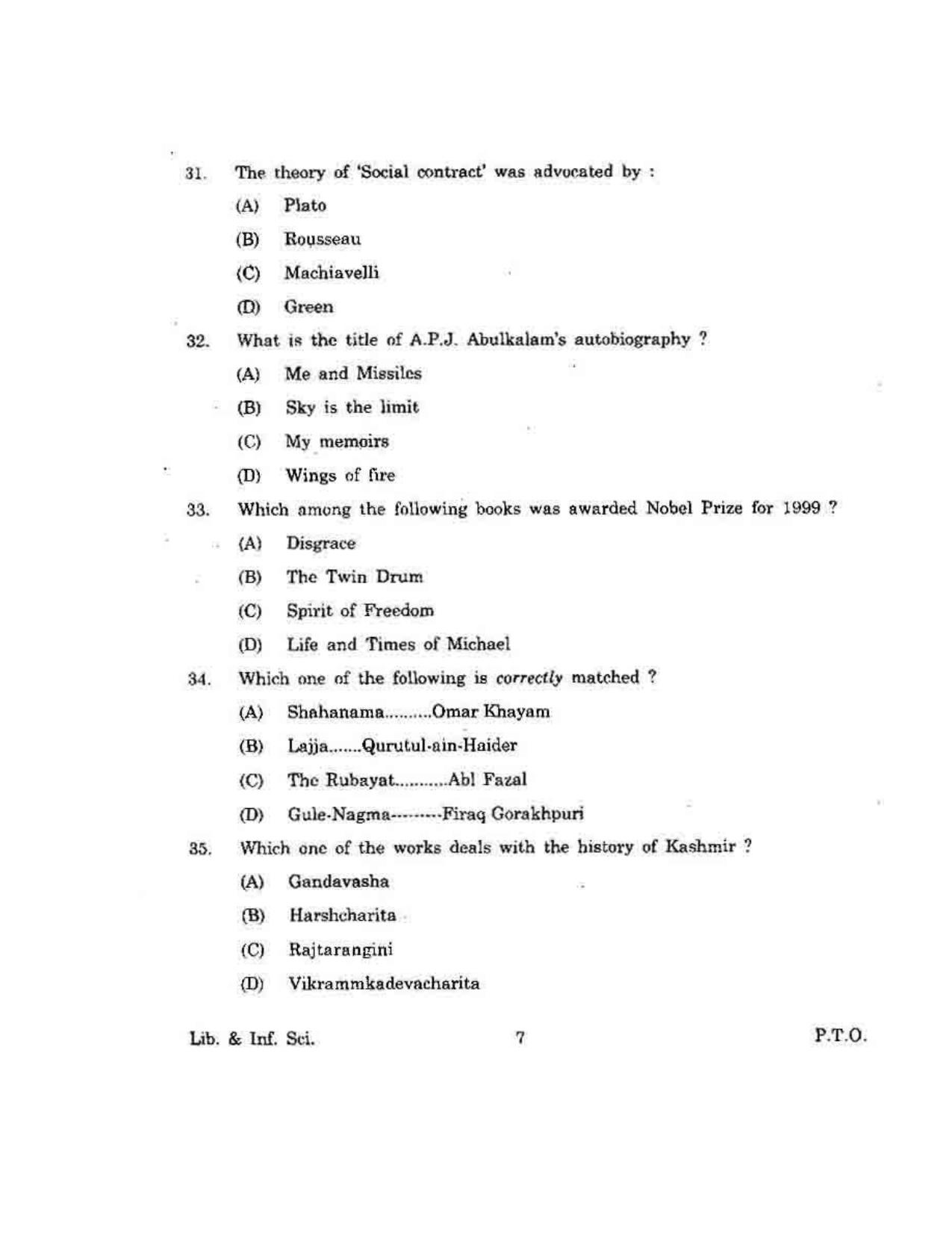 KUET 2023 MLIS Question Paper - Page 84