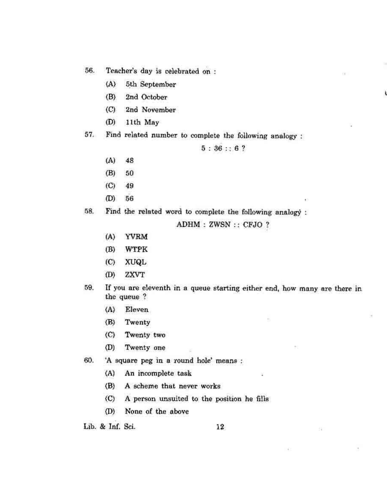 KUET 2023 MLIS Question Paper - Page 89