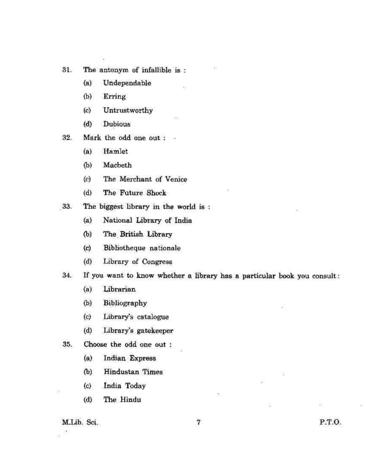 KUET 2023 MLIS Question Paper - Page 96