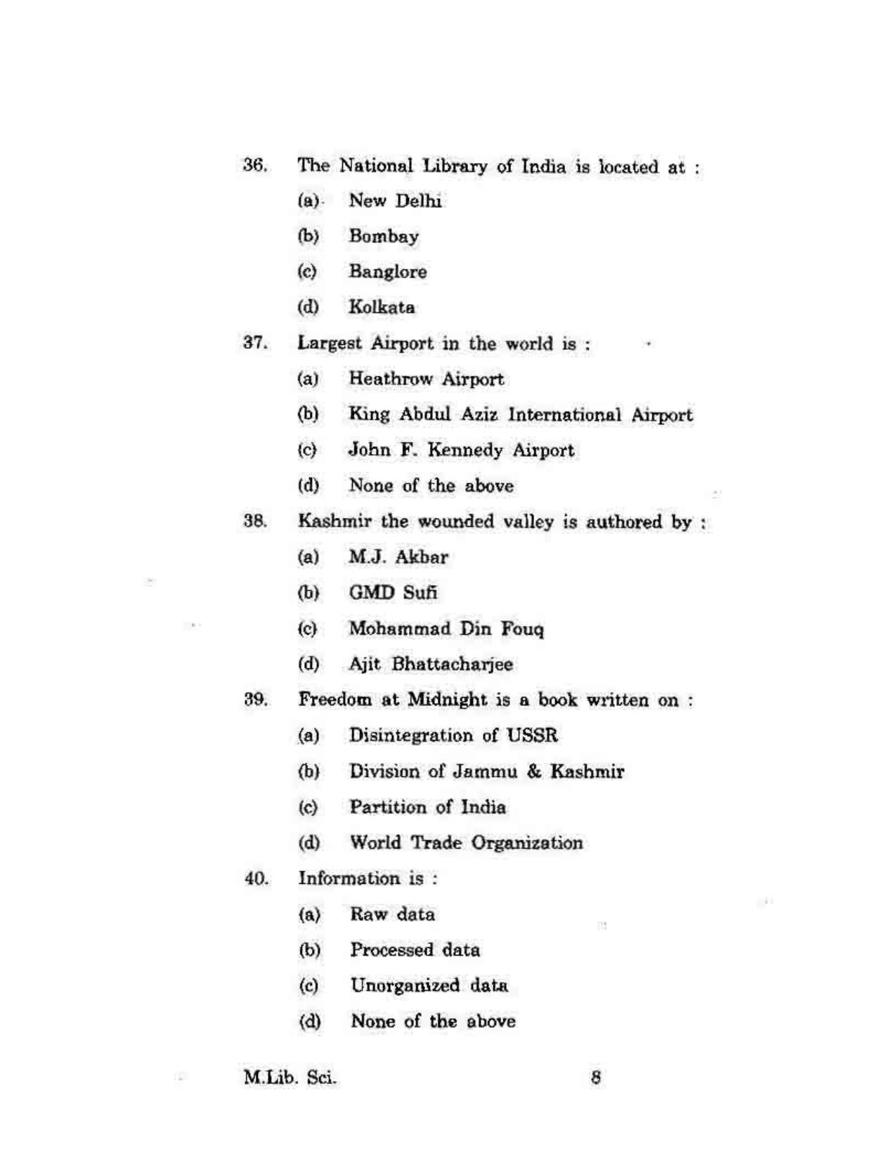 KUET 2023 MLIS Question Paper - Page 97