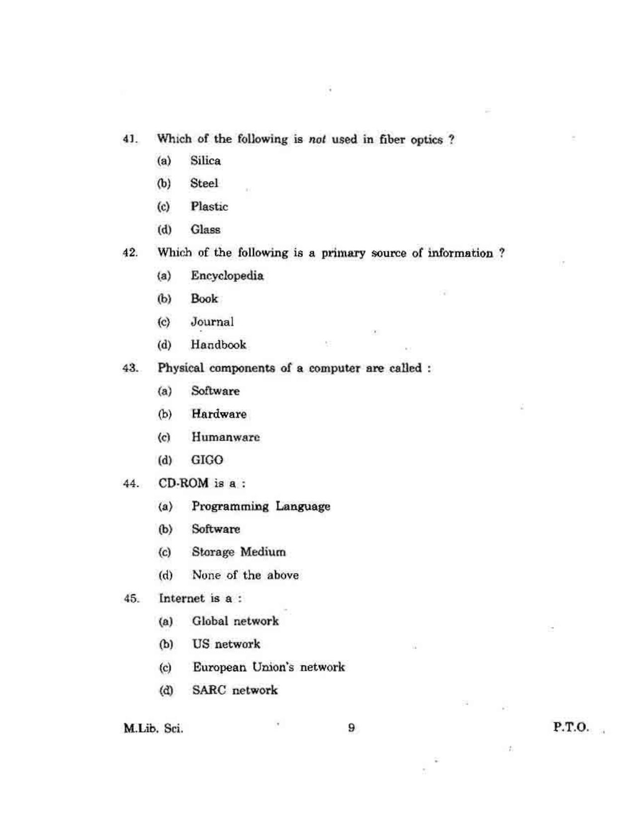 KUET 2023 MLIS Question Paper - Page 98