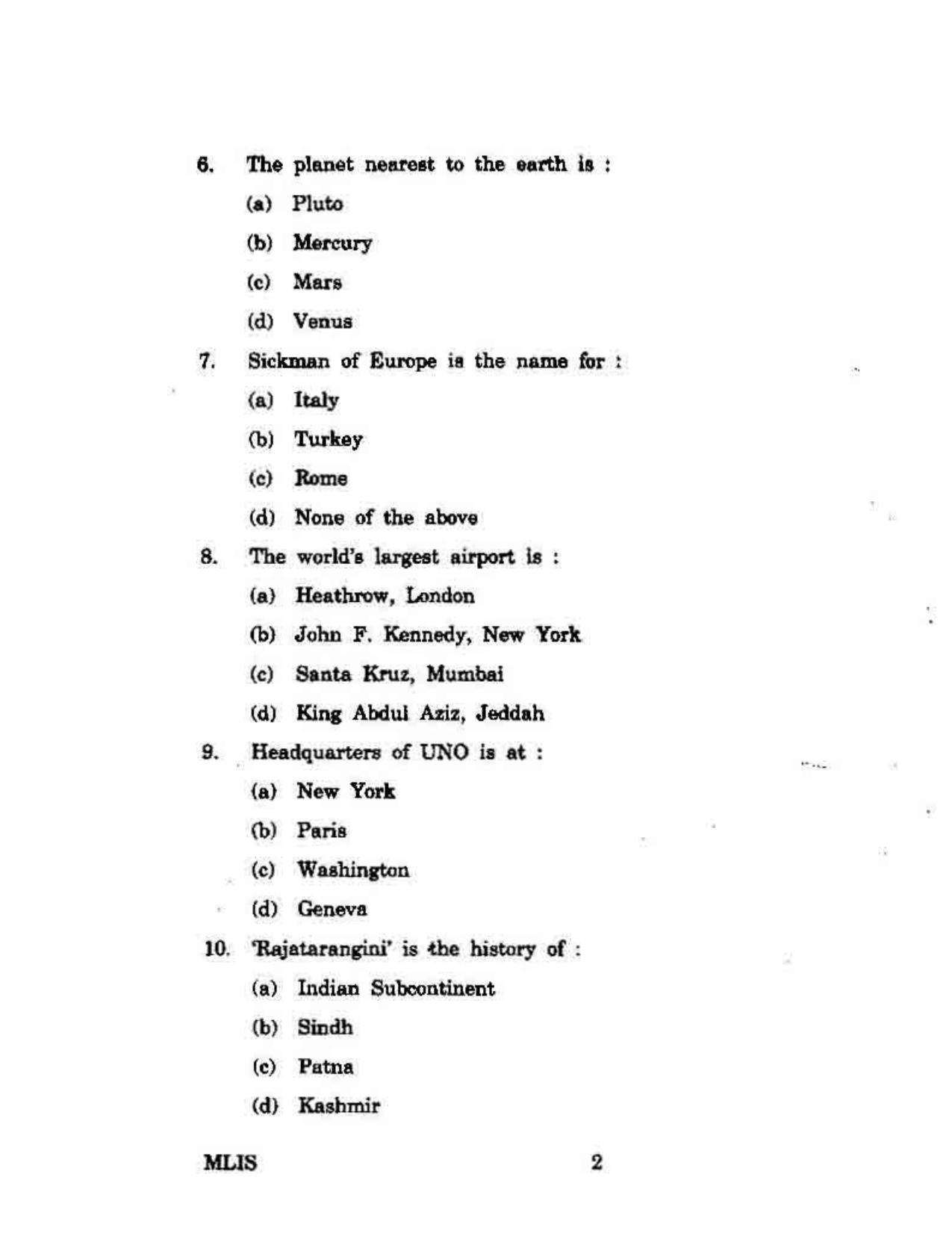 KUET 2023 MLIS Question Paper - Page 103