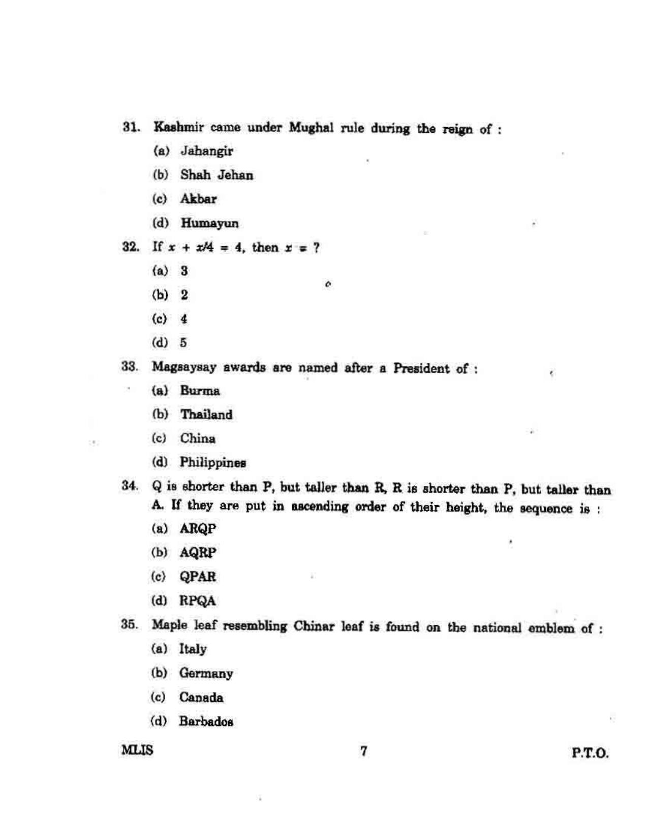 KUET 2023 MLIS Question Paper - Page 108
