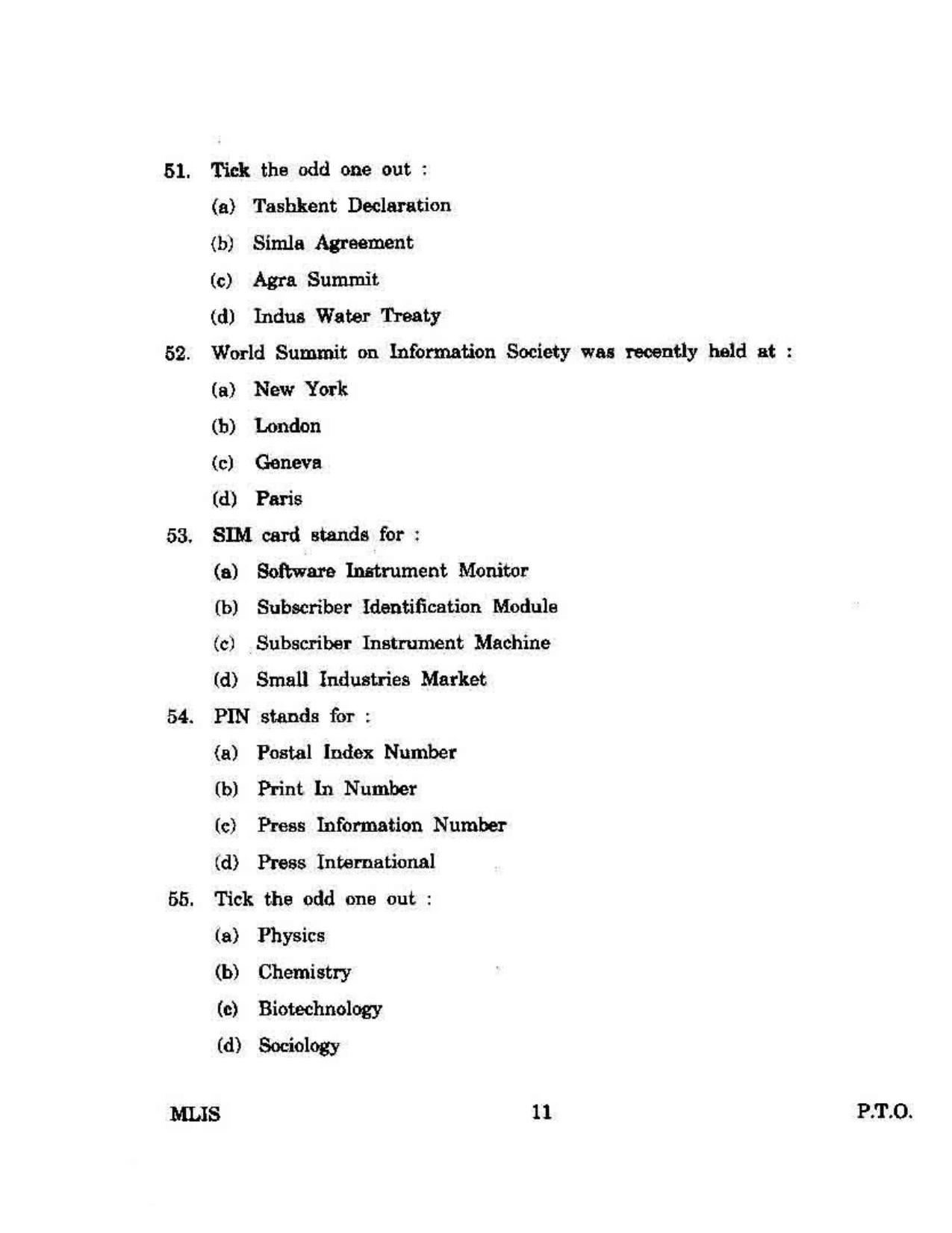 KUET 2023 MLIS Question Paper - Page 112