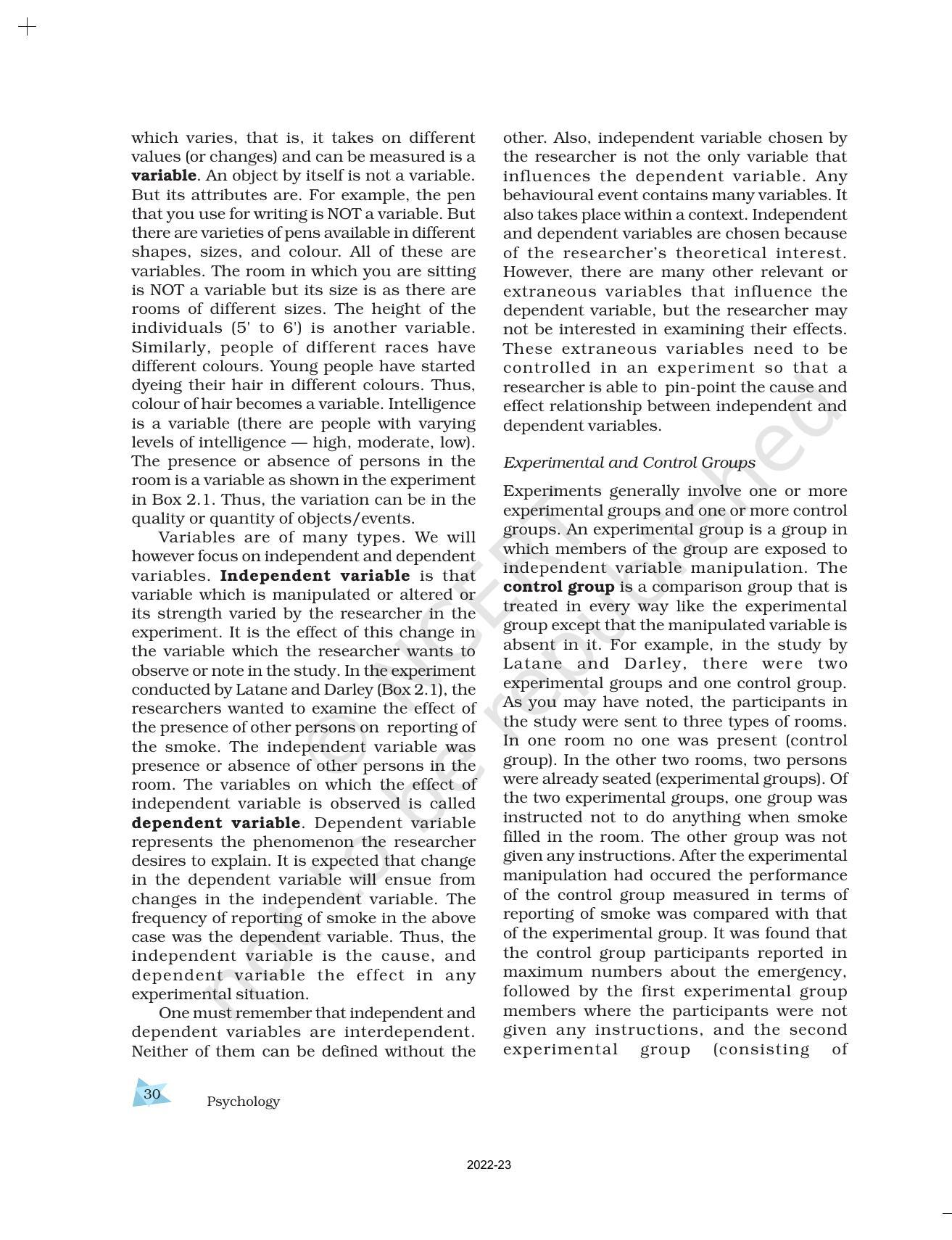 NCERT Book for Class 11 Psychology Chapter 2 Methods of Enquiry in Psychology - Page 9