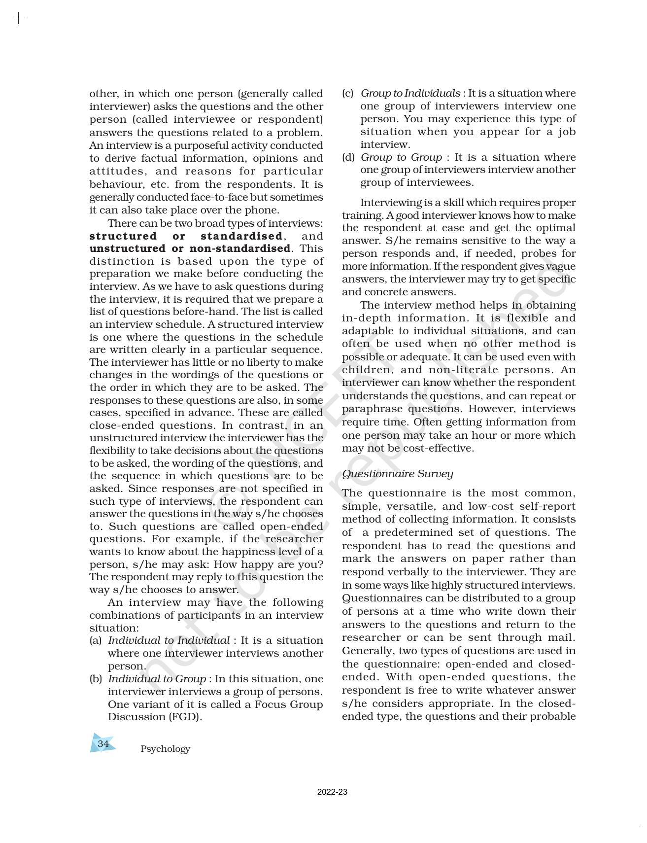 NCERT Book for Class 11 Psychology Chapter 2 Methods of Enquiry in Psychology - Page 13