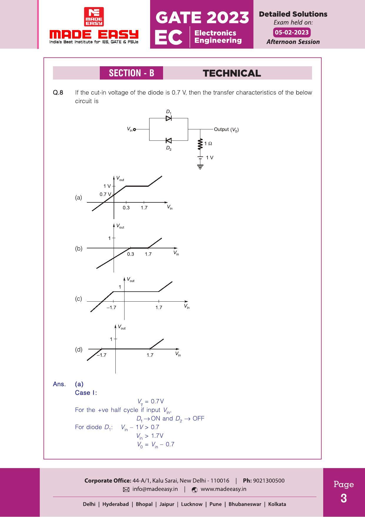 GATE 2023 Electronics and Communication Engineering (EC) Question Paper (Made Easy) - Page 4