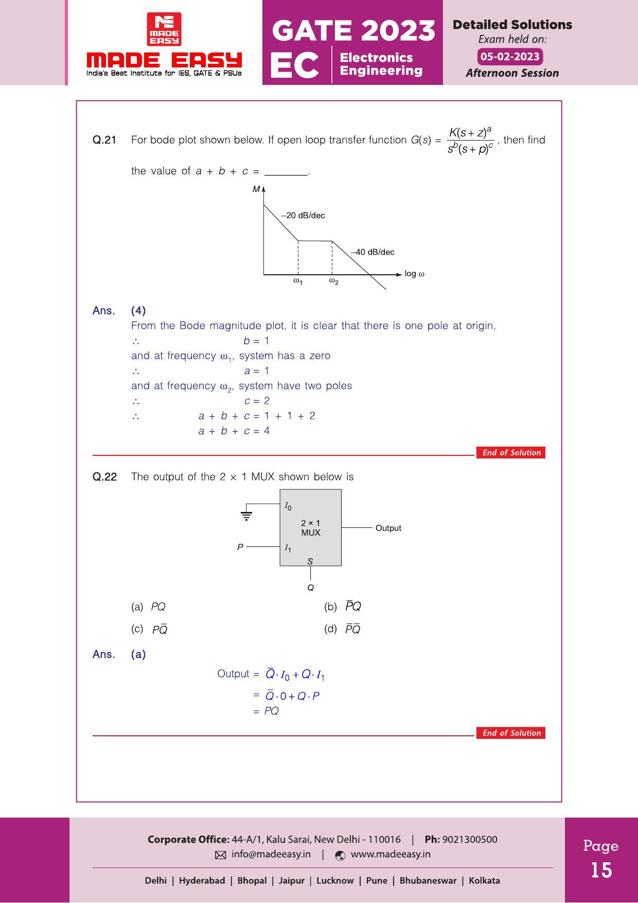 GATE 2023 Electronics and Communication Engineering (EC) Question Paper (Made Easy) - Page 18