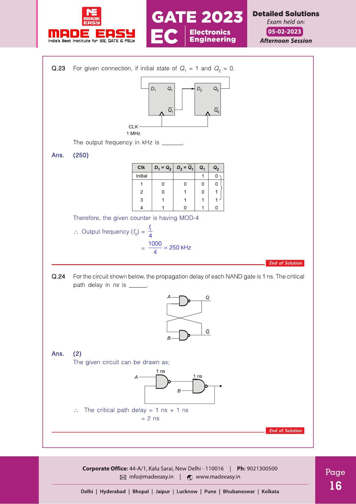GATE 2023 Electronics and Communication Engineering (EC) Question Paper (Made Easy) - Page 19