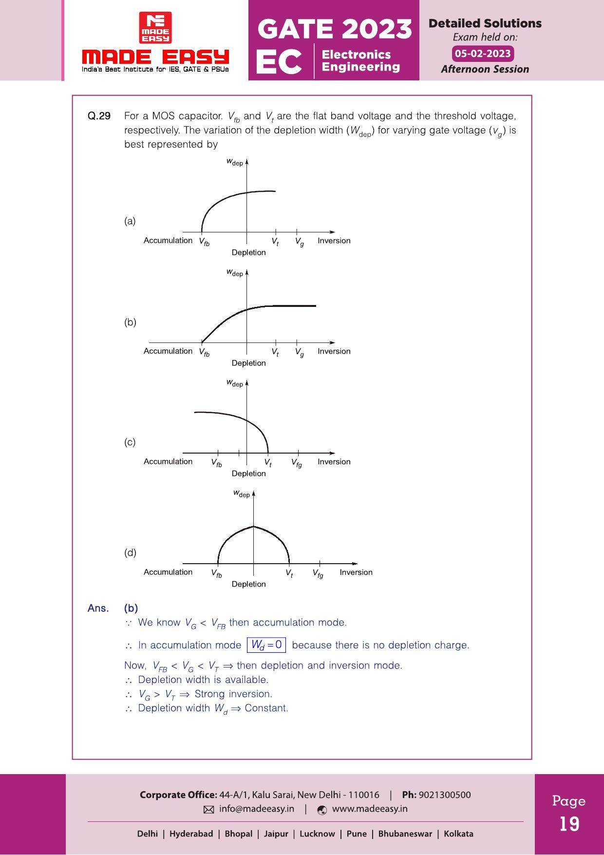 GATE 2023 Electronics and Communication Engineering (EC) Question Paper (Made Easy) - Page 23