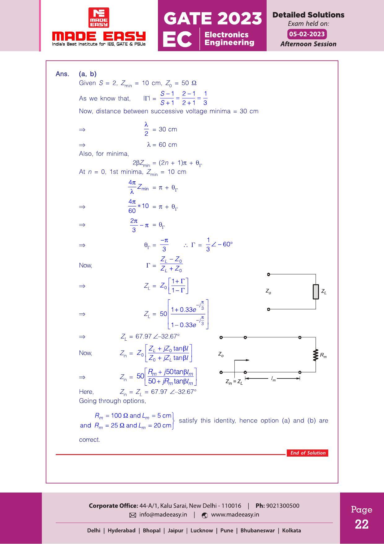GATE 2023 Electronics and Communication Engineering (EC) Question Paper (Made Easy) - Page 26