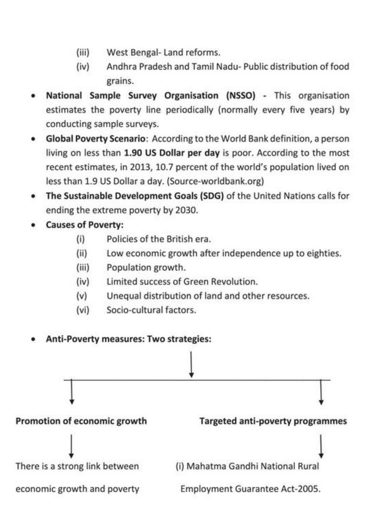 Class 9 Notes, Question & Practice Paper - Economics (Topic 3 : Poverty as a Challenge) - Page 4