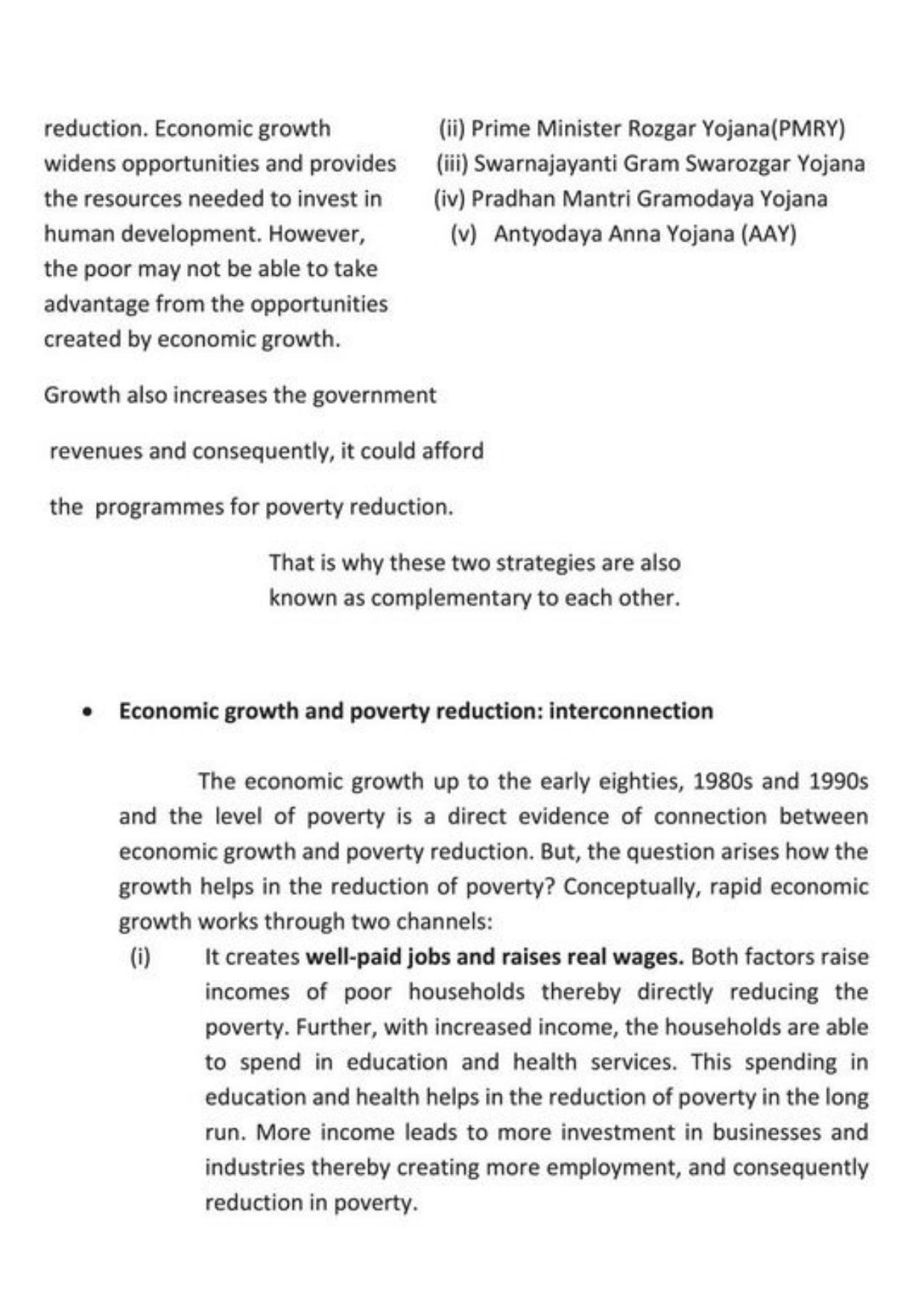 Class 9 Notes, Question & Practice Paper - Economics (Topic 3 : Poverty as a Challenge) - Page 5