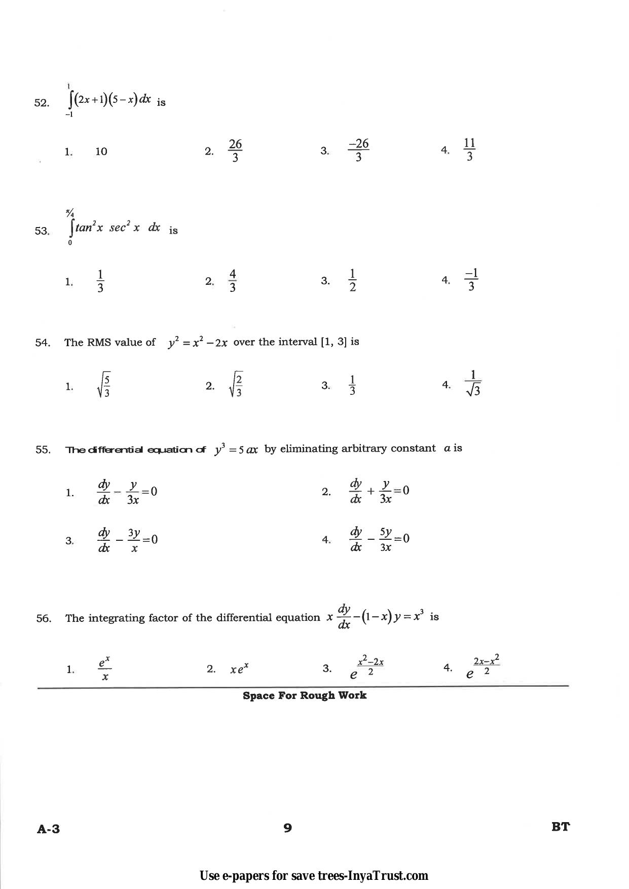 Karnataka Diploma CET- 2015 Biotechnology Question Paper - Page 9