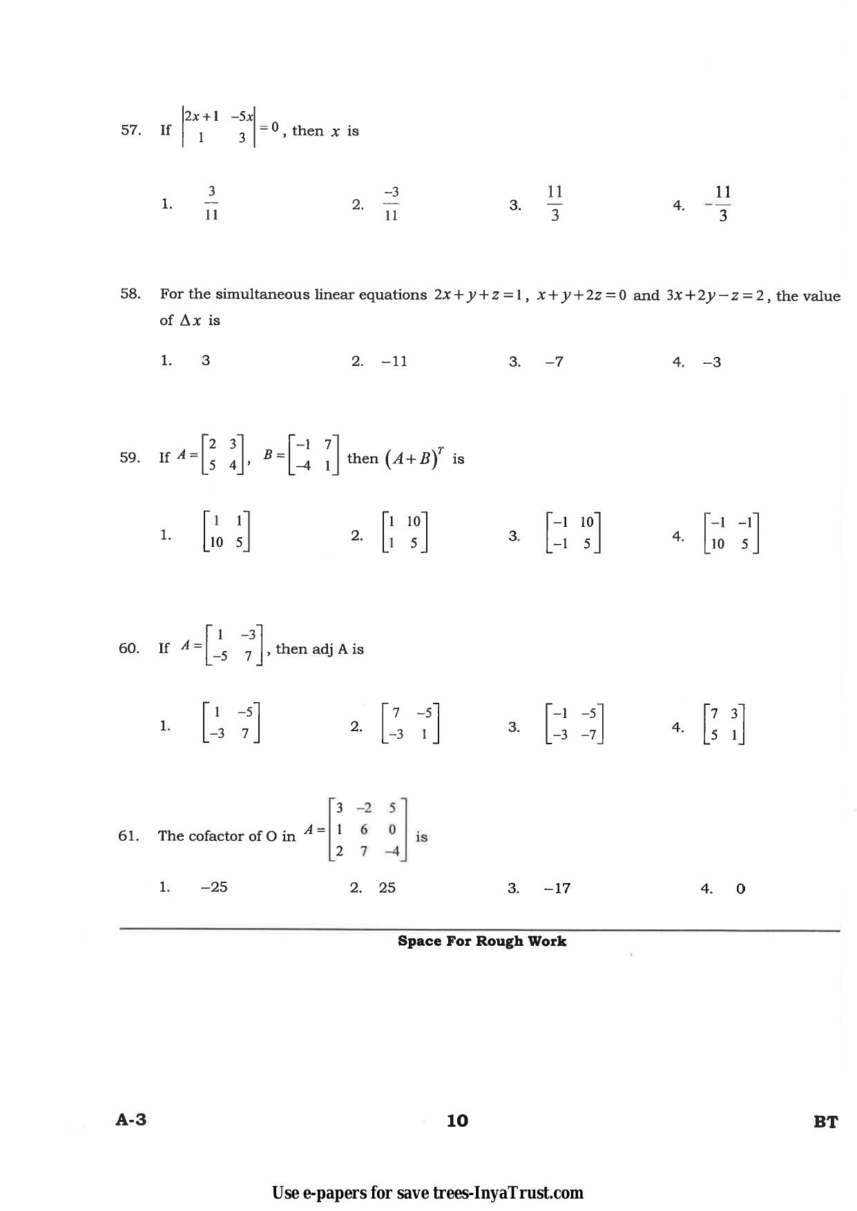 Karnataka Diploma CET- 2015 Biotechnology Question Paper - Page 10
