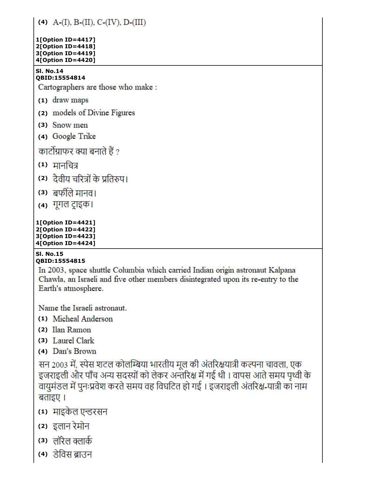 CUET (PG) 2022: PGQP-17 Geography (2-09-2022) Question Paper - Page 10