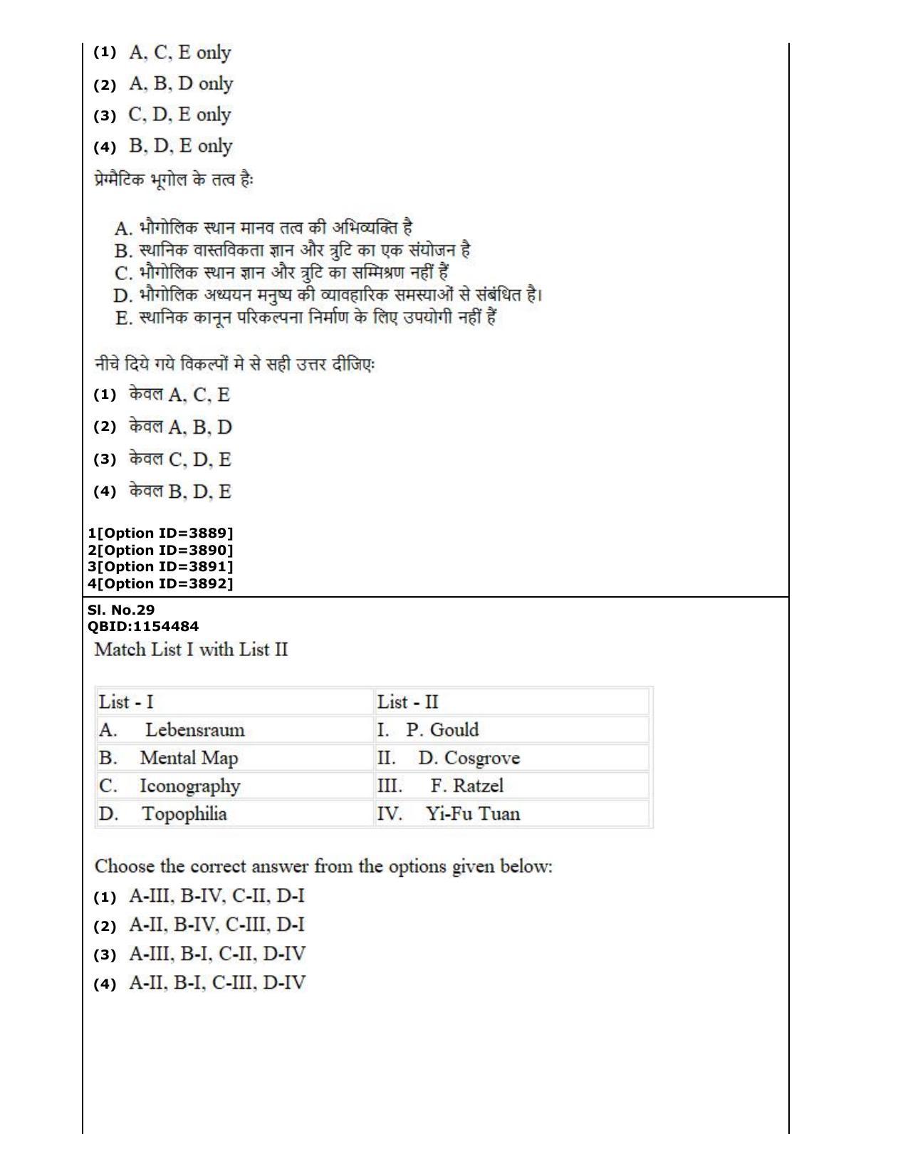 CUET (PG) 2022: PGQP-17 Geography (2-09-2022) Question Paper - Page 18