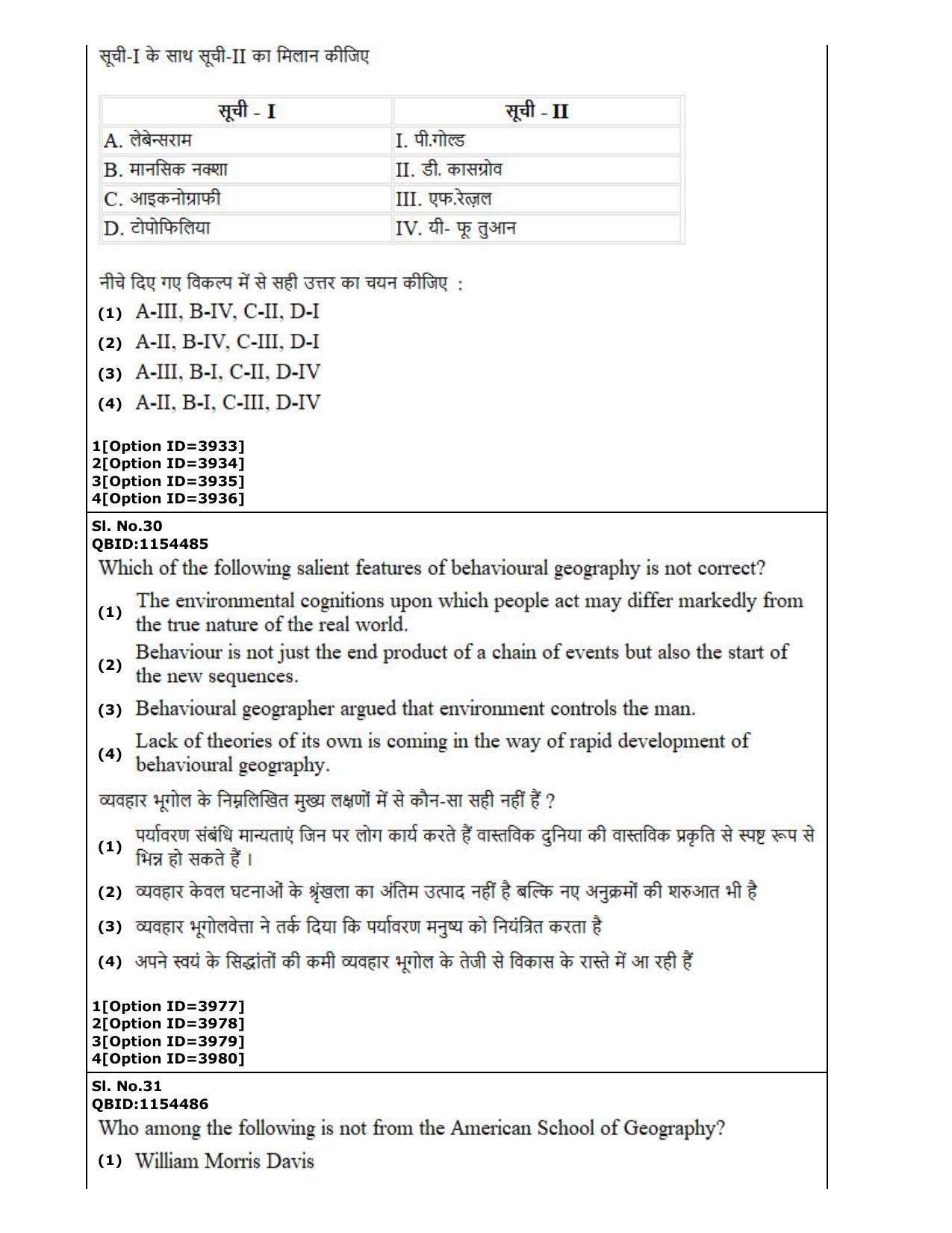 CUET (PG) 2022: PGQP-17 Geography (2-09-2022) Question Paper - Page 19