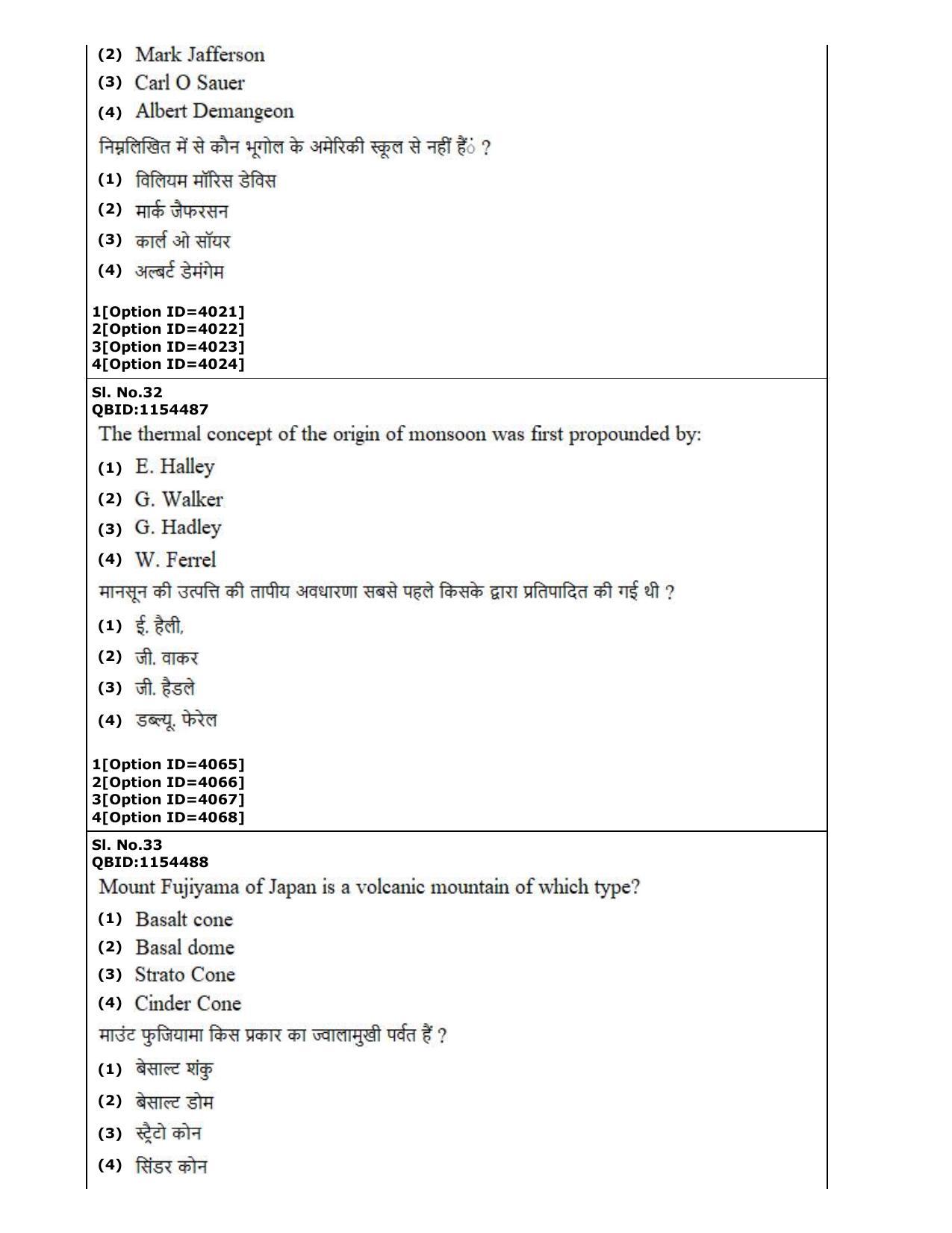 CUET (PG) 2022: PGQP-17 Geography (2-09-2022) Question Paper - Page 20