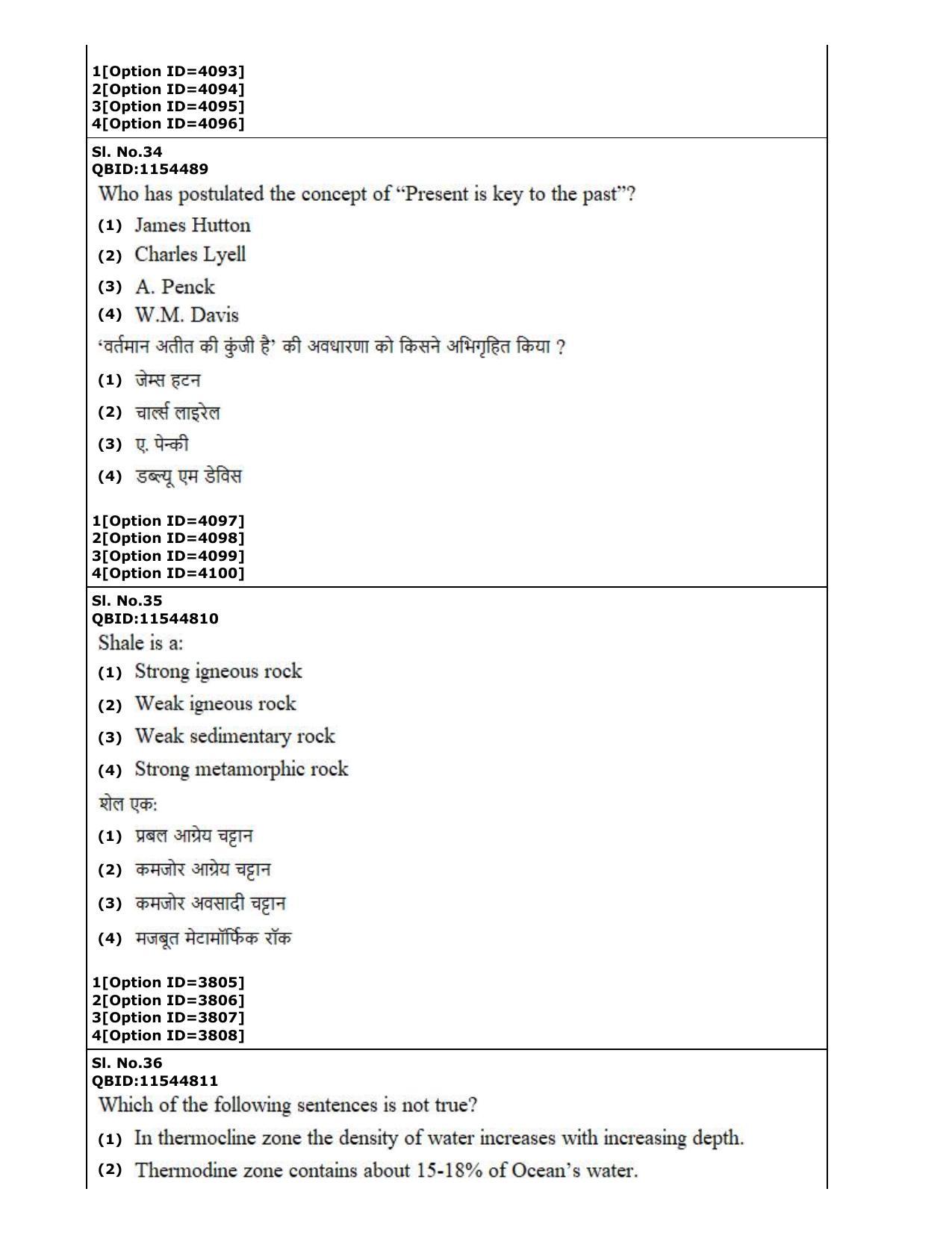 CUET (PG) 2022: PGQP-17 Geography (2-09-2022) Question Paper - Page 21