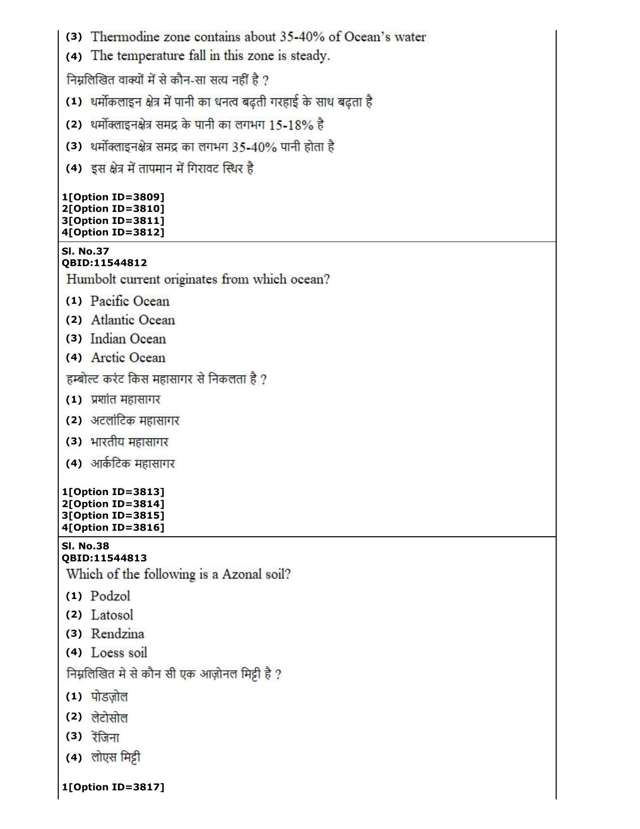 CUET (PG) 2022: PGQP-17 Geography (2-09-2022) Question Paper - Page 22