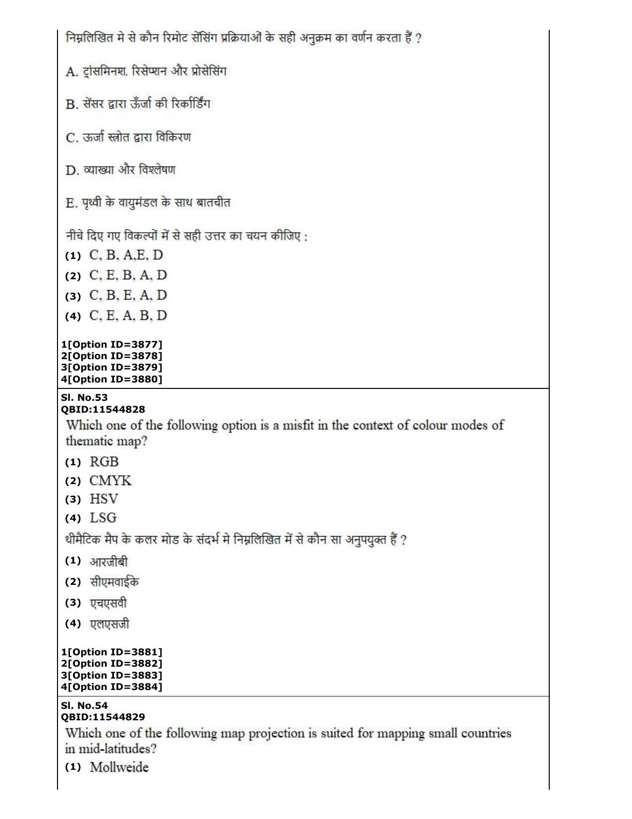 CUET (PG) 2022: PGQP-17 Geography (2-09-2022) Question Paper - Page 31