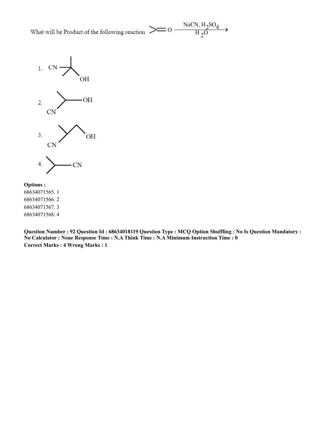 CUET PG 2023: SCQP13 – Forensic Science(HINDI) - Shift 3 (13-06-2023) Question Paper - Page 92