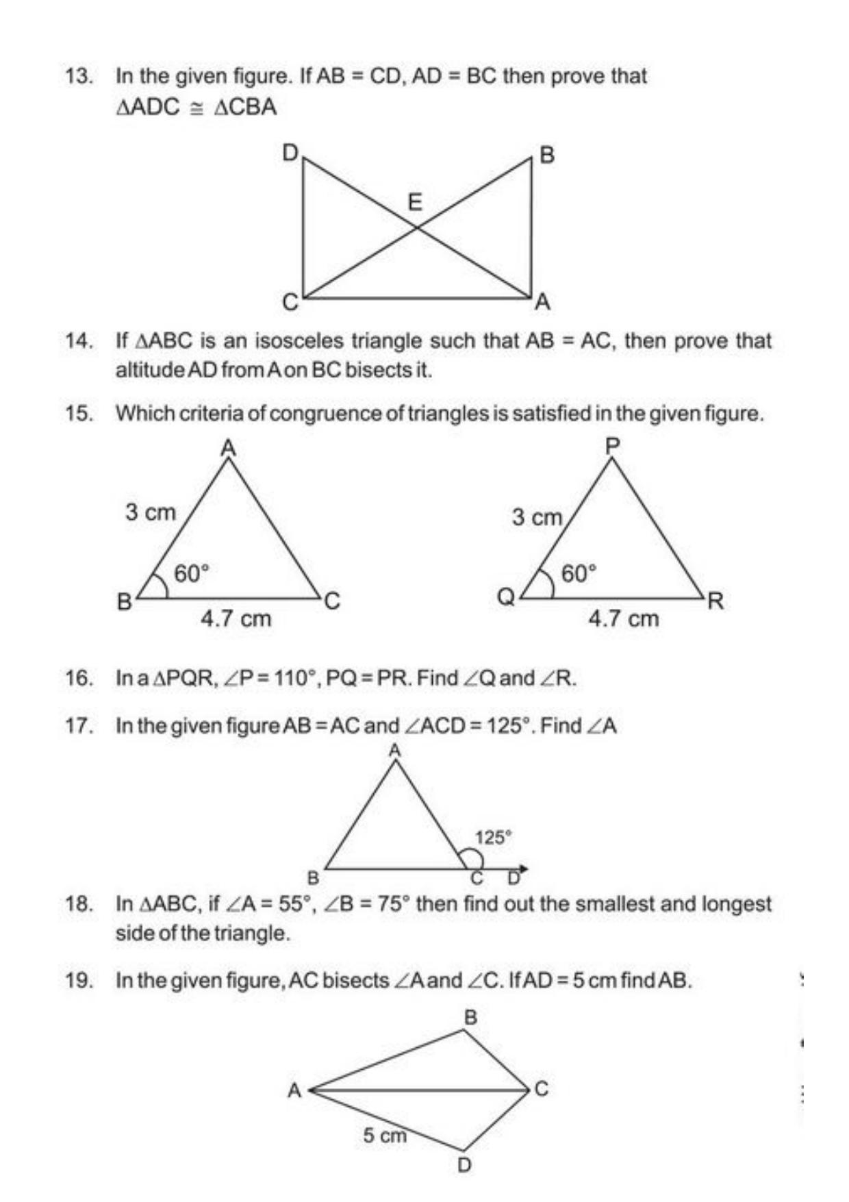 Class 9 Notes, Question & Practice Paper - Mathematics (Topic 7 : Triangles) - Page 8
