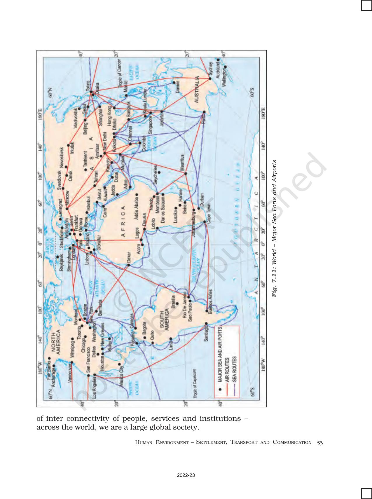 NCERT Book for Class 7 Social Science(Geography): Chapter 7-Human Environment–Settlement, Transport, and Communication - Page 7