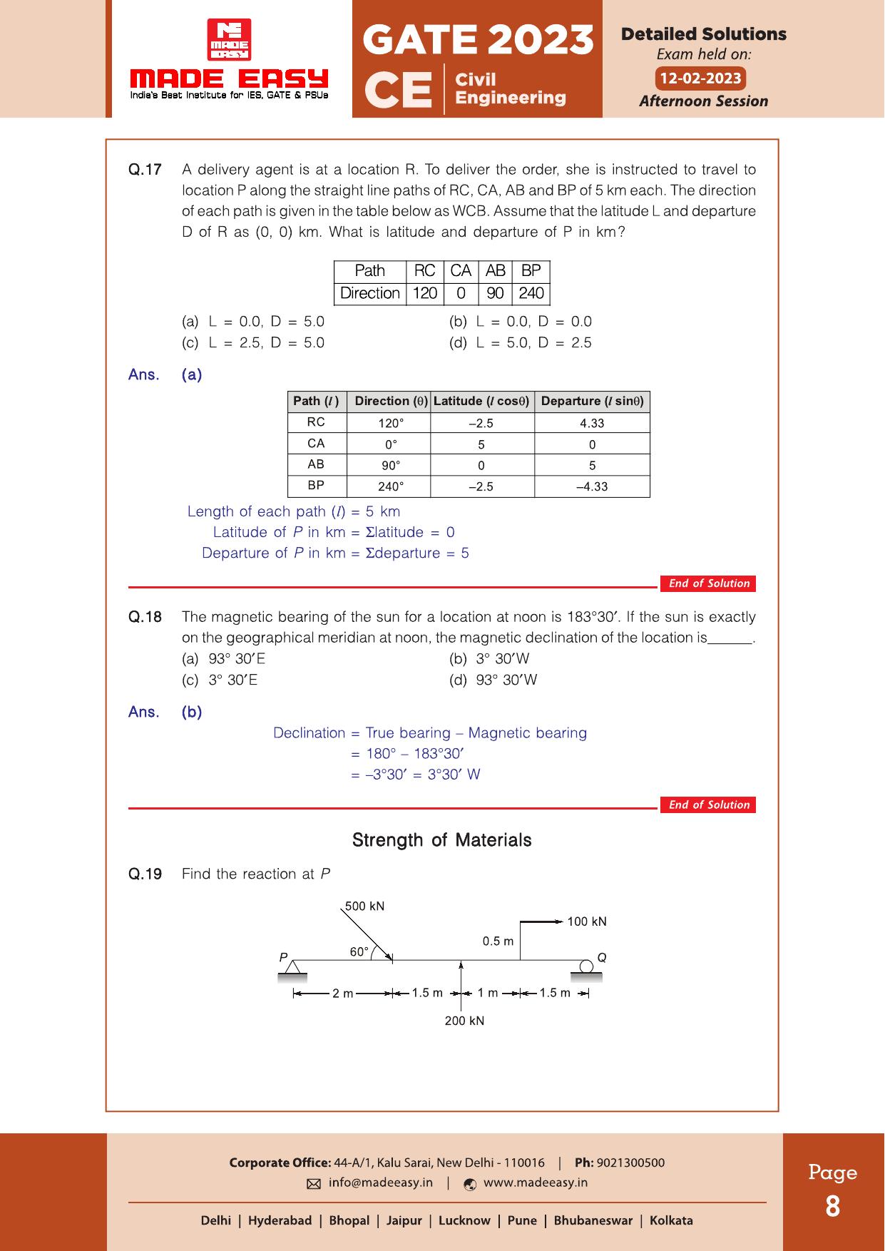 GATE 2023 Civil Engineering (CE) Afteroon Session (12th Feb 2023) Question Paper (Made Easy) - Page 10